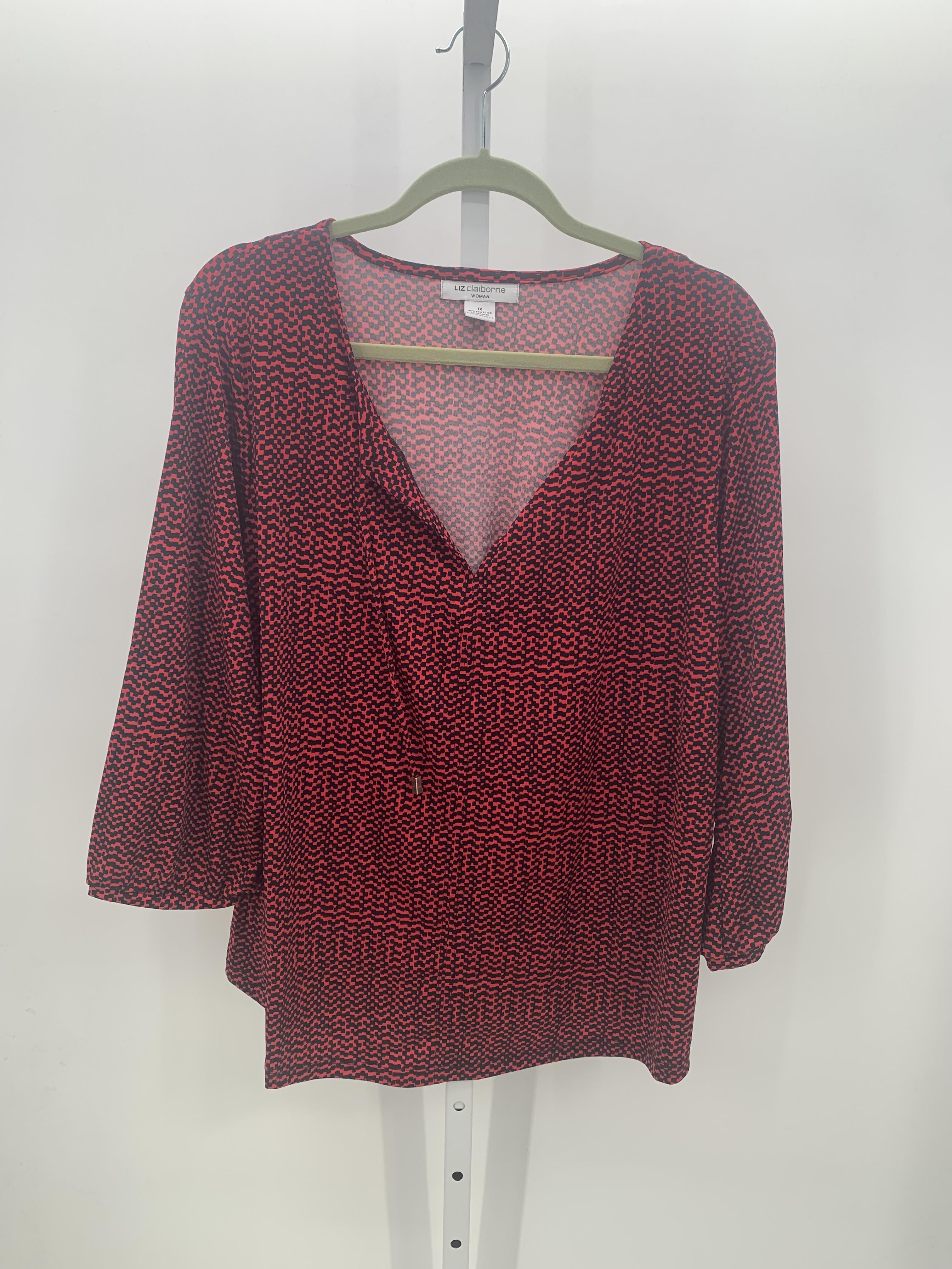 Liz Claiborne Size 1X Womens 3/4 Sleeve Shirt