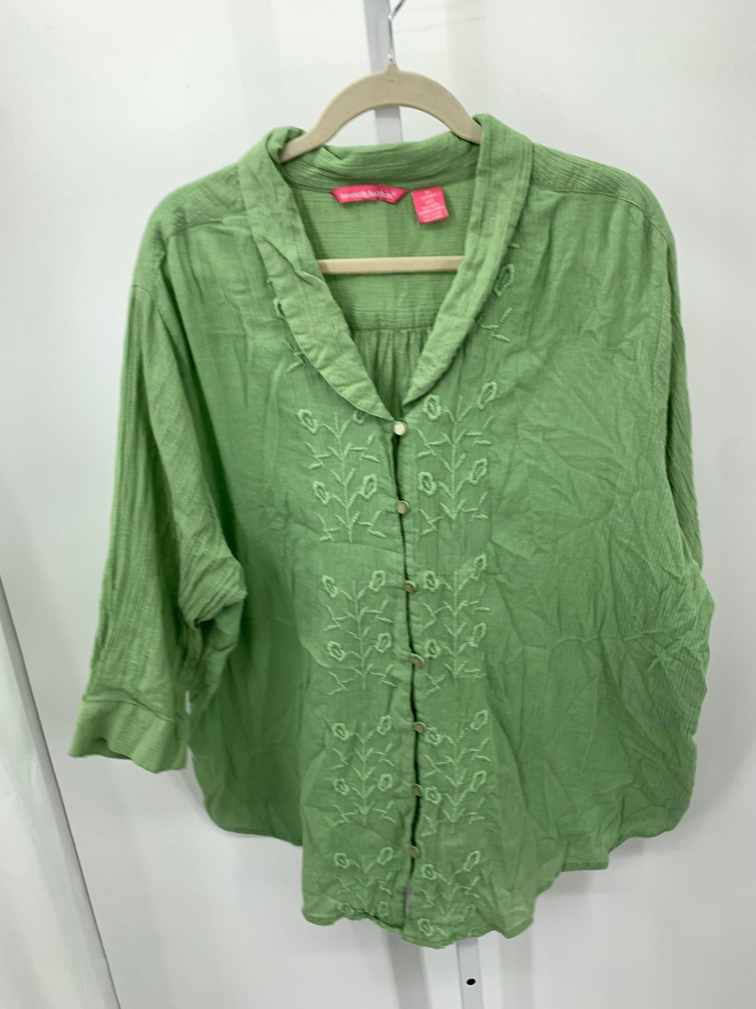 Woman Within Size 3X Womens 3/4 Sleeve Shirt