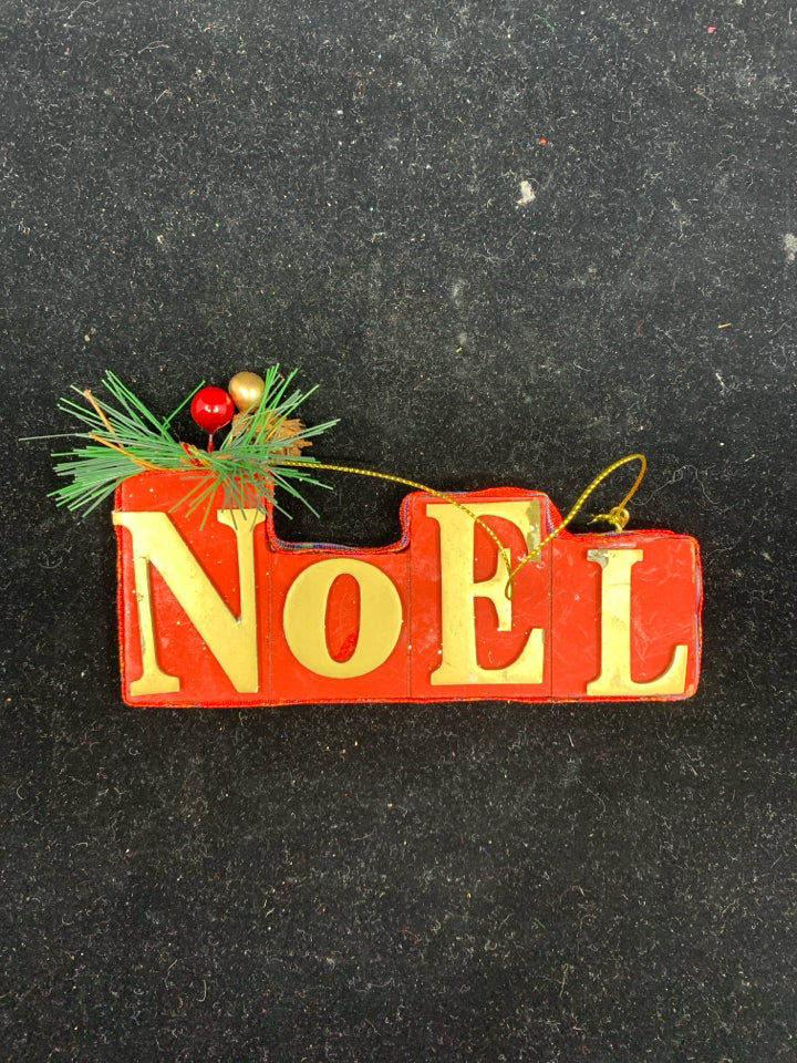 RED NOEL ORNAMENT.