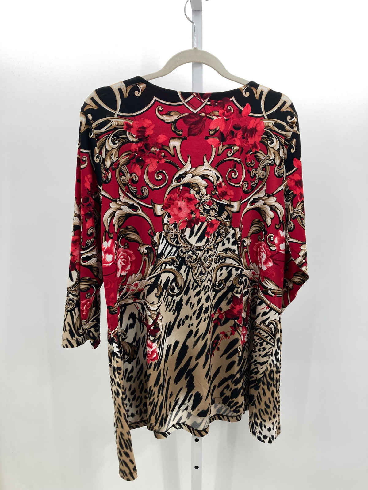 JM Collection Size 1X Womens 3/4 Sleeve Shirt