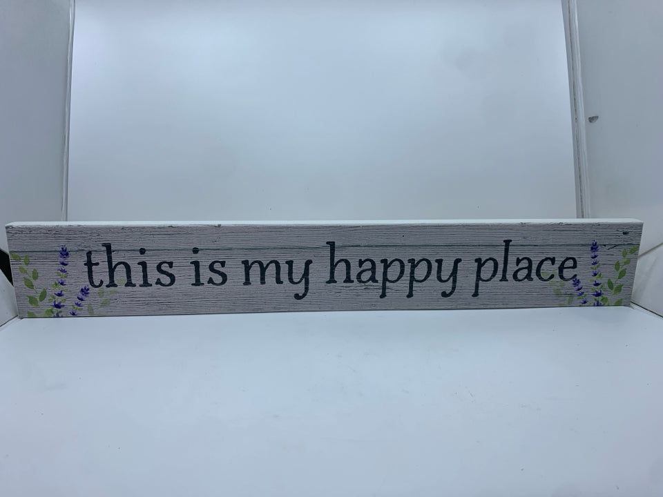 THIS IS MY HAPPY PLACE WOOD SIGN.