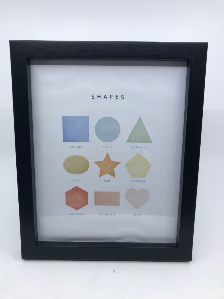 SHAPES WATERCOLOR FRAMED PRINT.