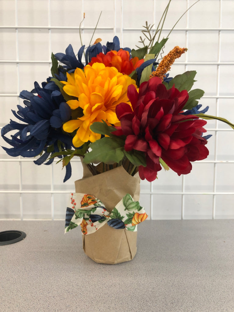 FALL FLORAL IN PAPER WRAPPING.