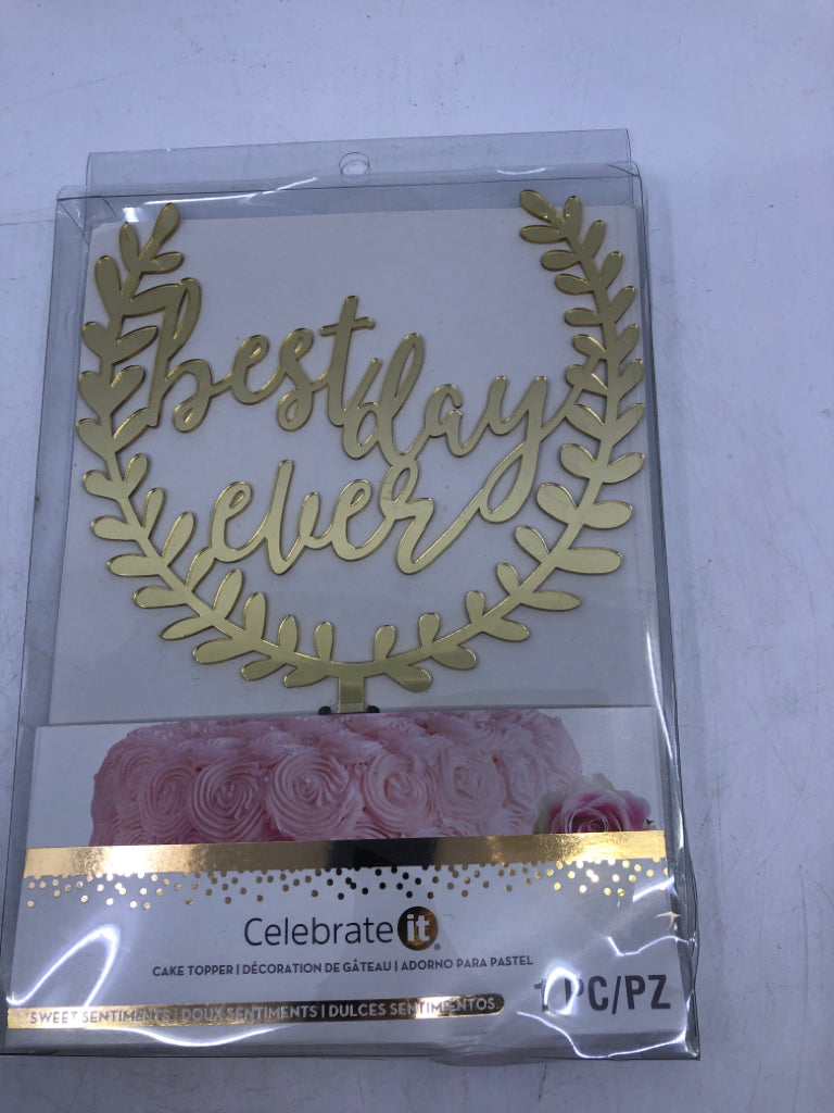 NIP "BEST DAY EVER" CAKE TOPPER.