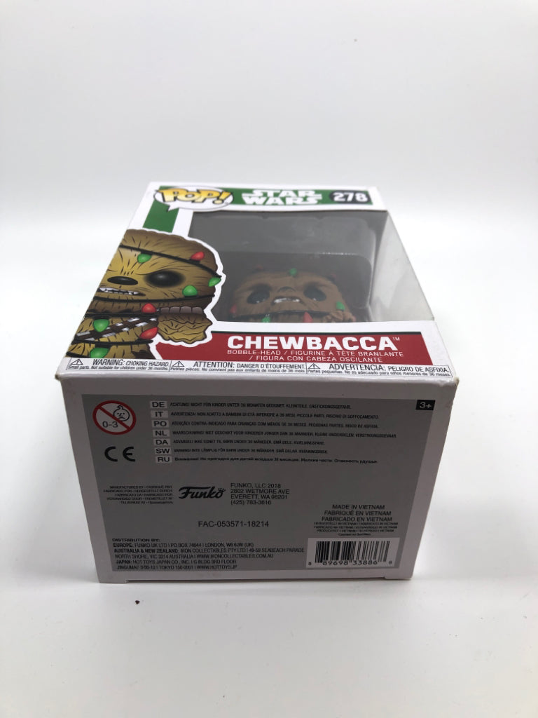 NIB CHRISTMAS CHEWBACCA VADER FUNKO POP #278