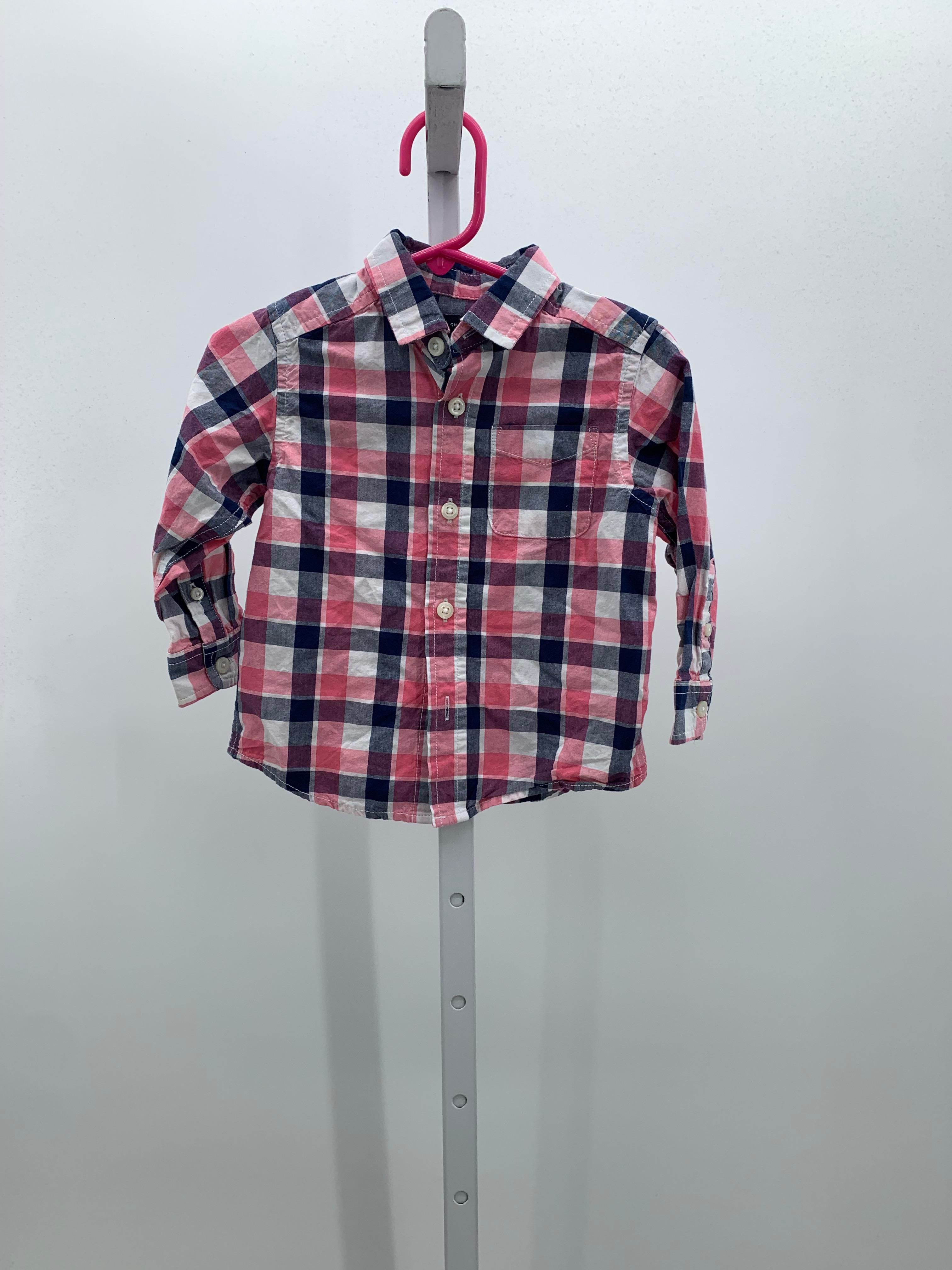 PINK/ NAVY BUTTON DOWN