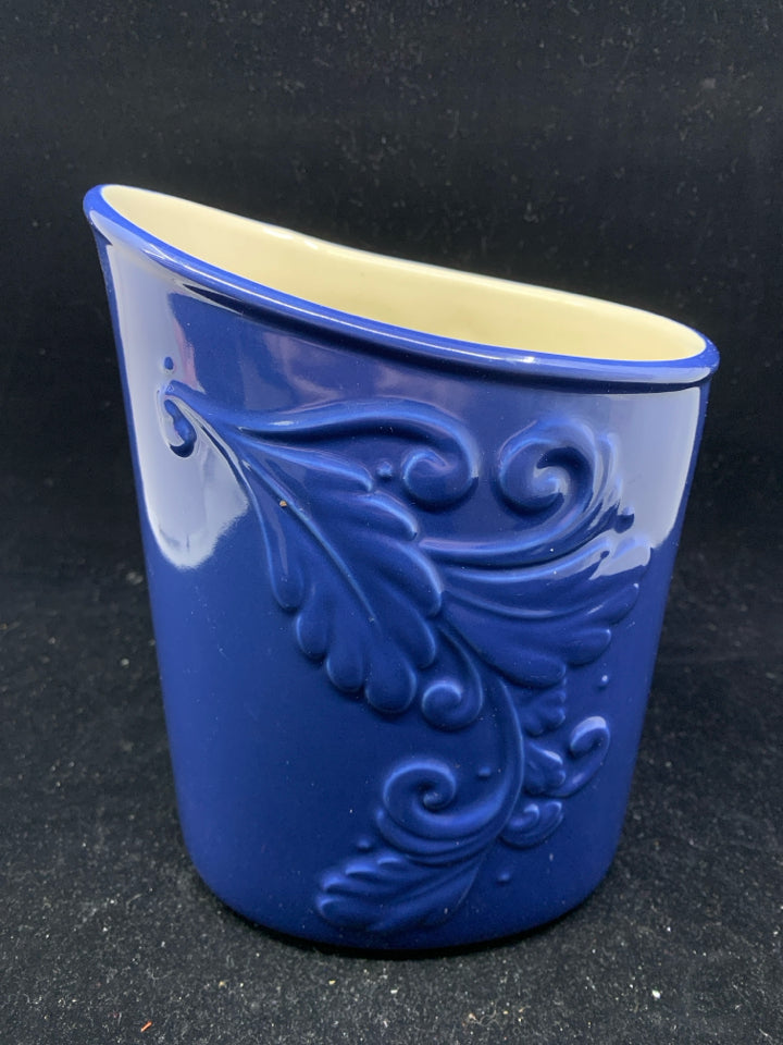 PFALTZGRAFF BLUE UTENSIL HOLDER.