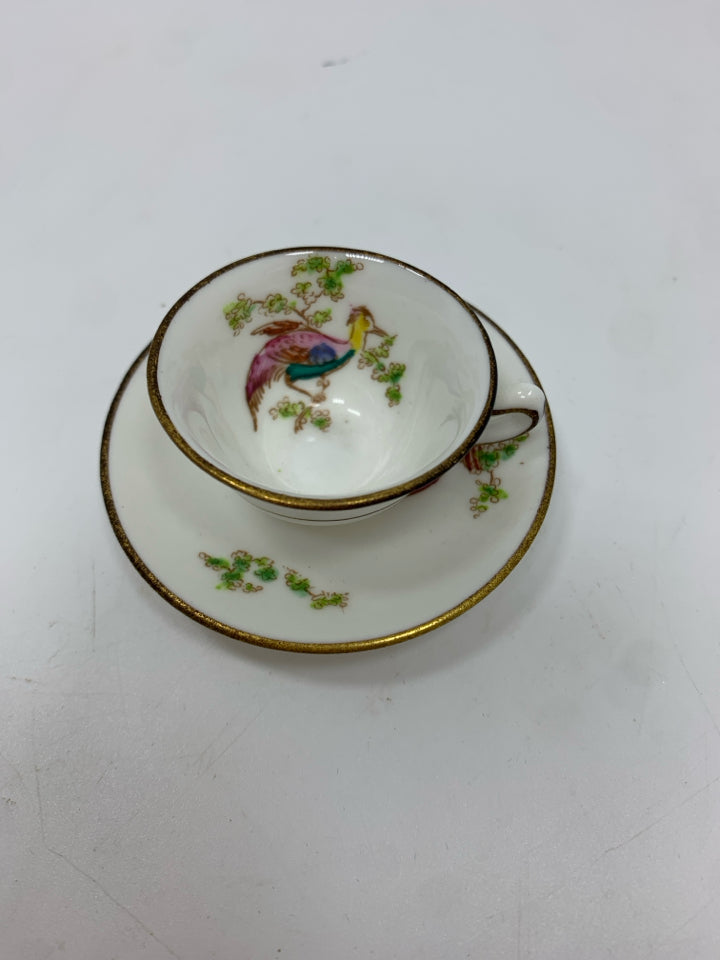 CROWN STAFF MINI TEACUP & SAUCER.