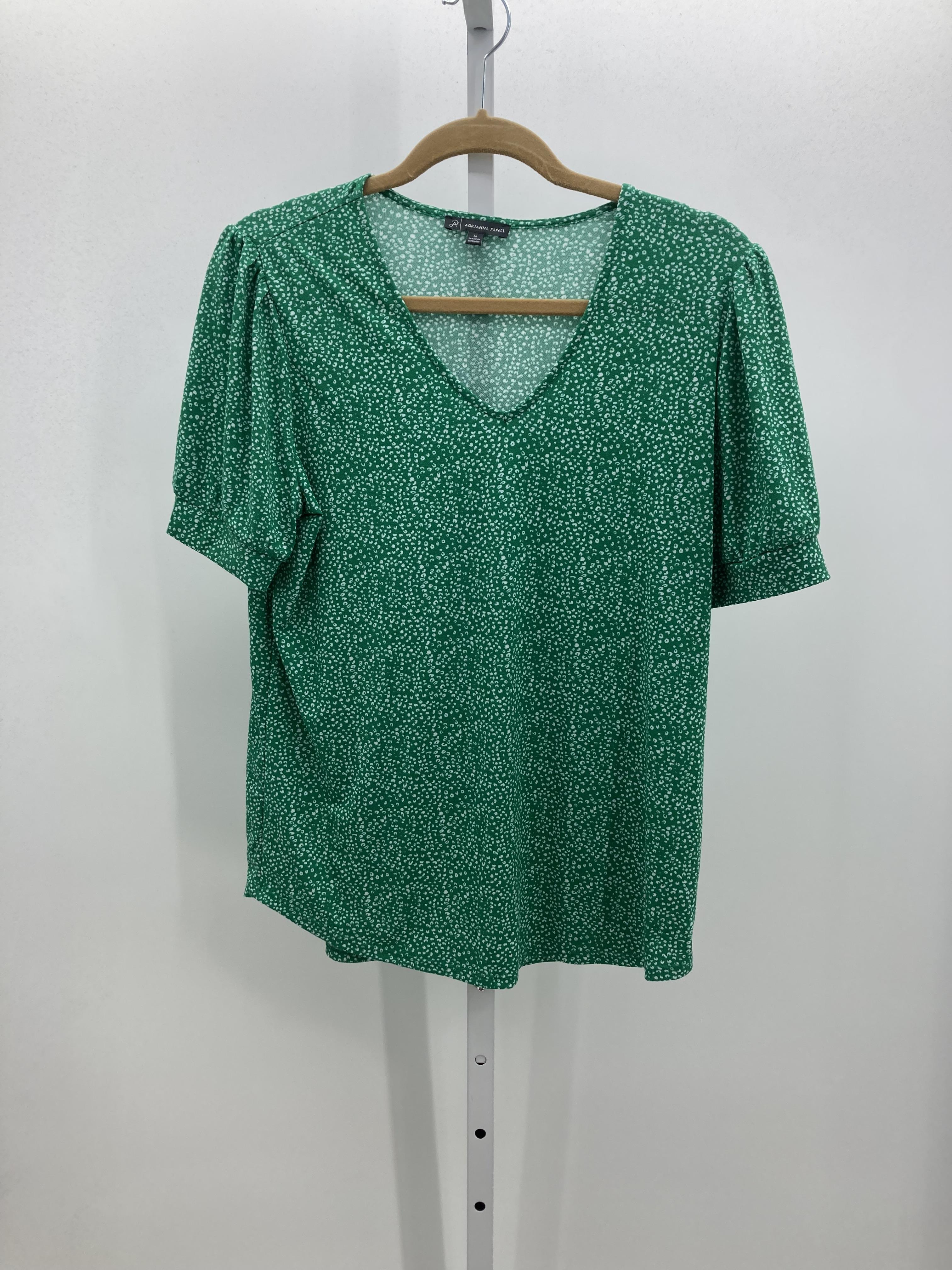 Adrianna Papell Size Medium Misses Short Sleeve Shirt