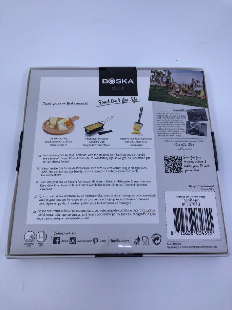 NIB CHEESE KNIFE SET.