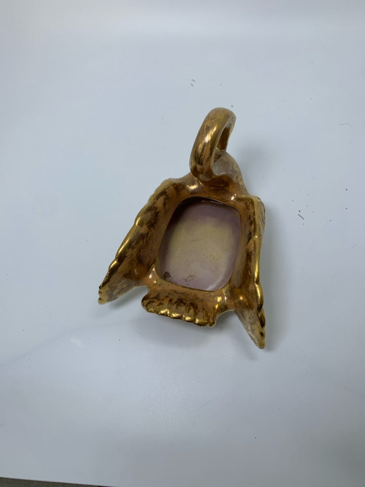 VTG GRANADA GOLD SWAN W/ WINGS SPREAD PLANTER.