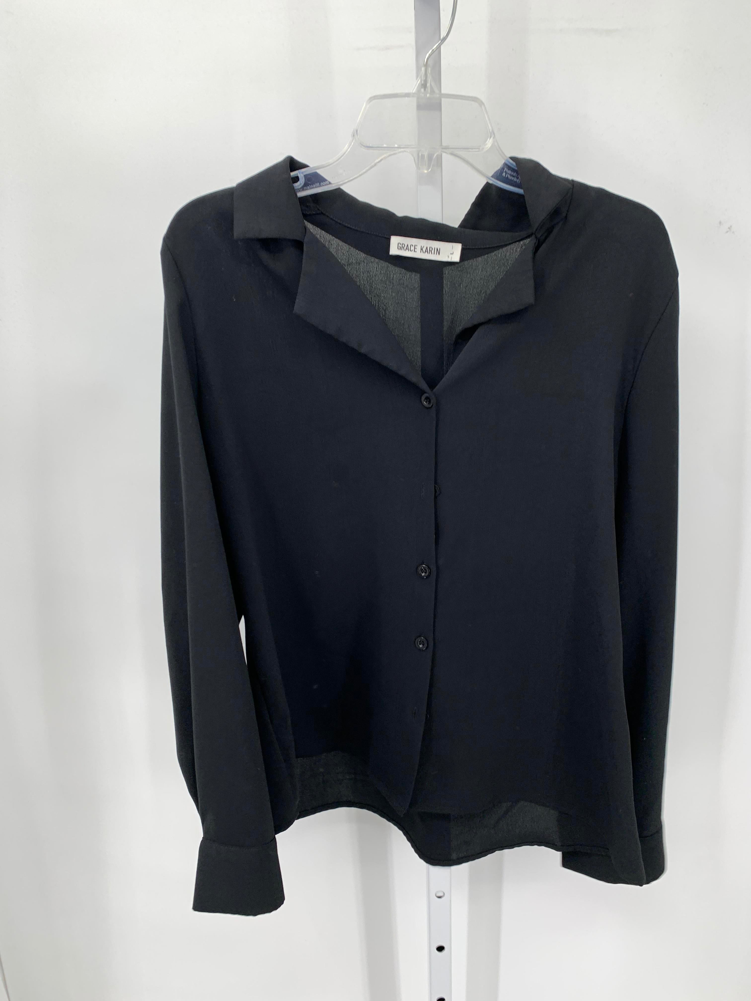 Grace Karin Size Large Misses Long Sleeve Shirt