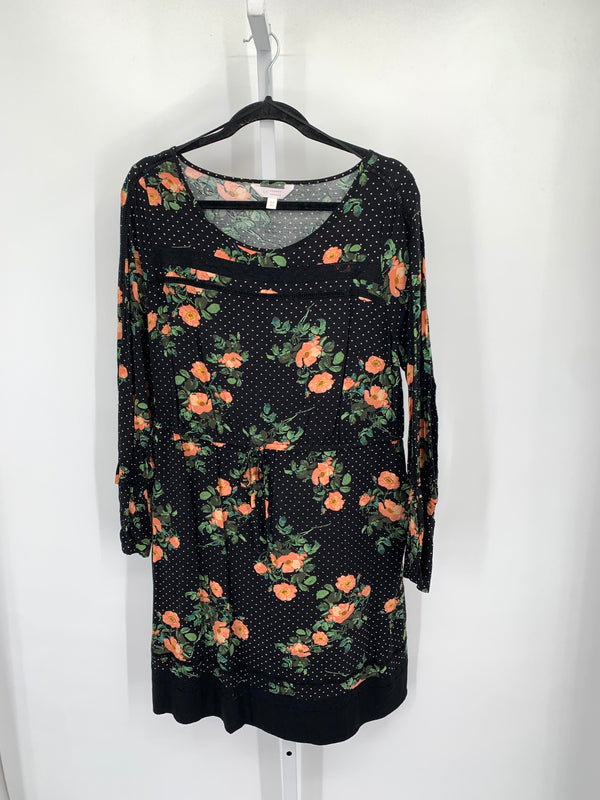 Lauren Conrad Size 0X Womens Long Sleeve Dress