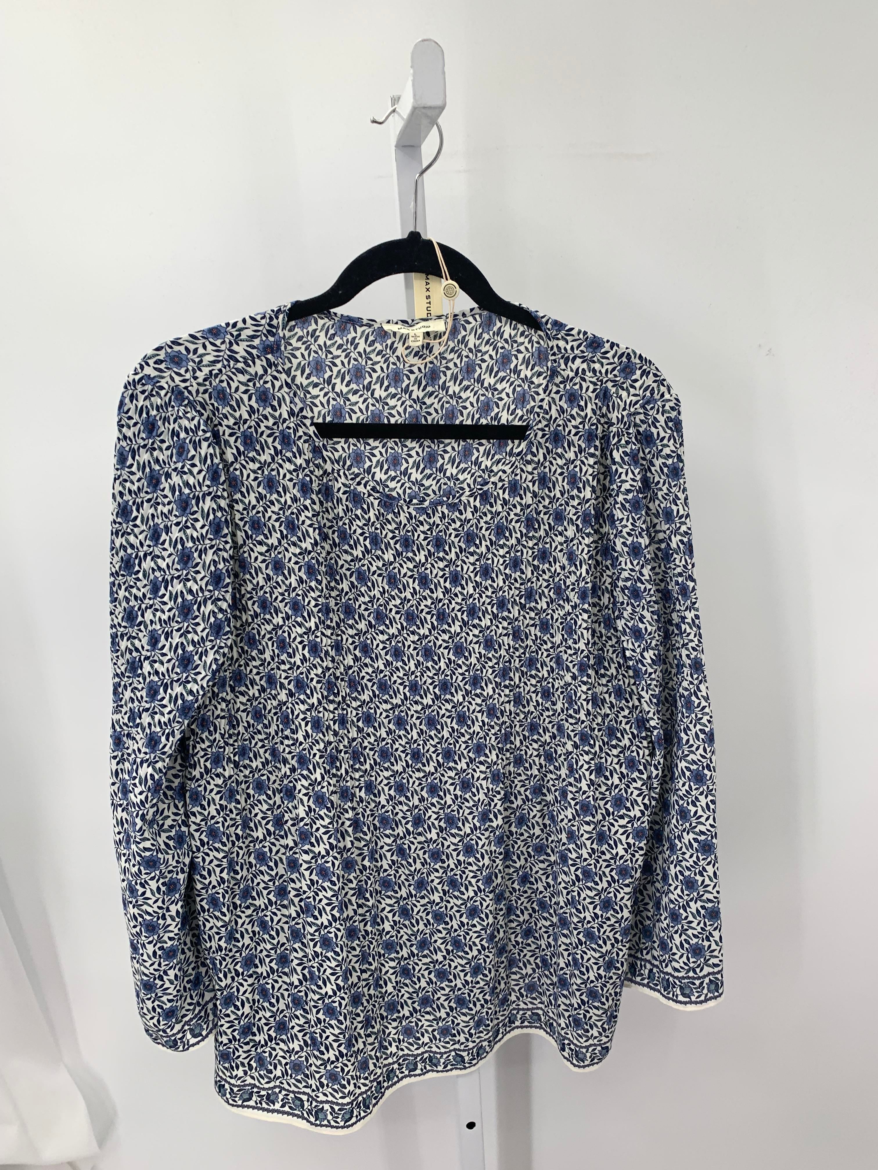Max Studio Size Large Misses Long Sleeve Shirt