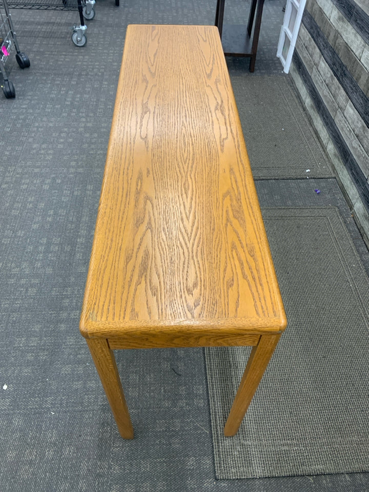 OAK SOFA TABLE.