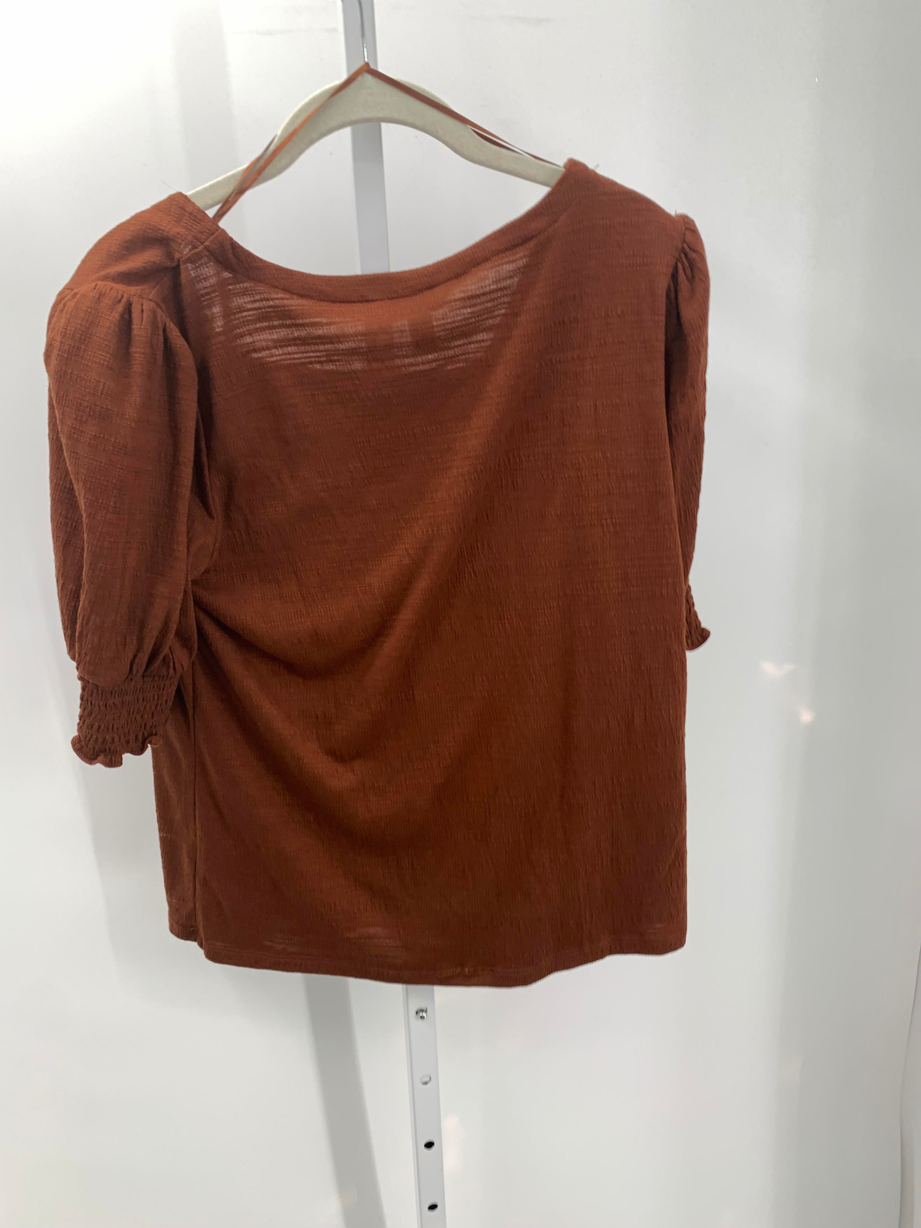 Nine West Size Large Misses Short Sleeve Shirt