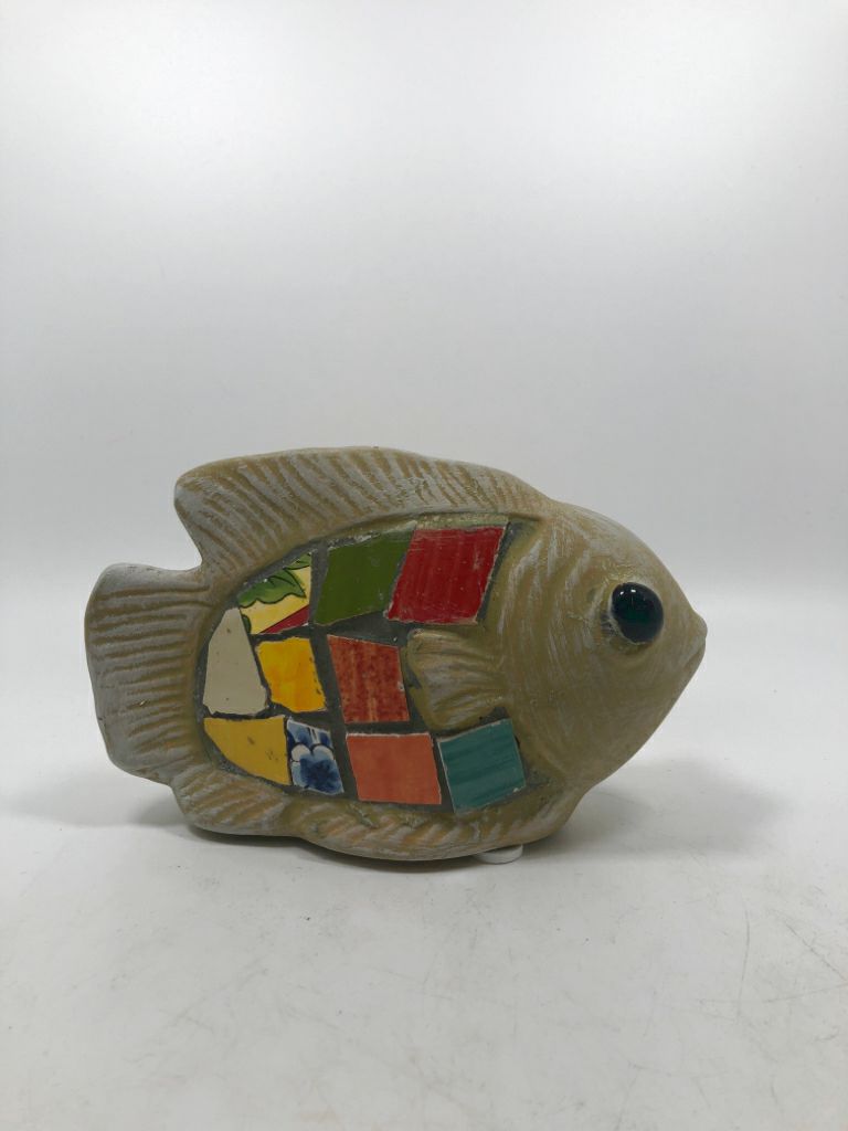 MOSAIC TILE FISH SCULPTURE.