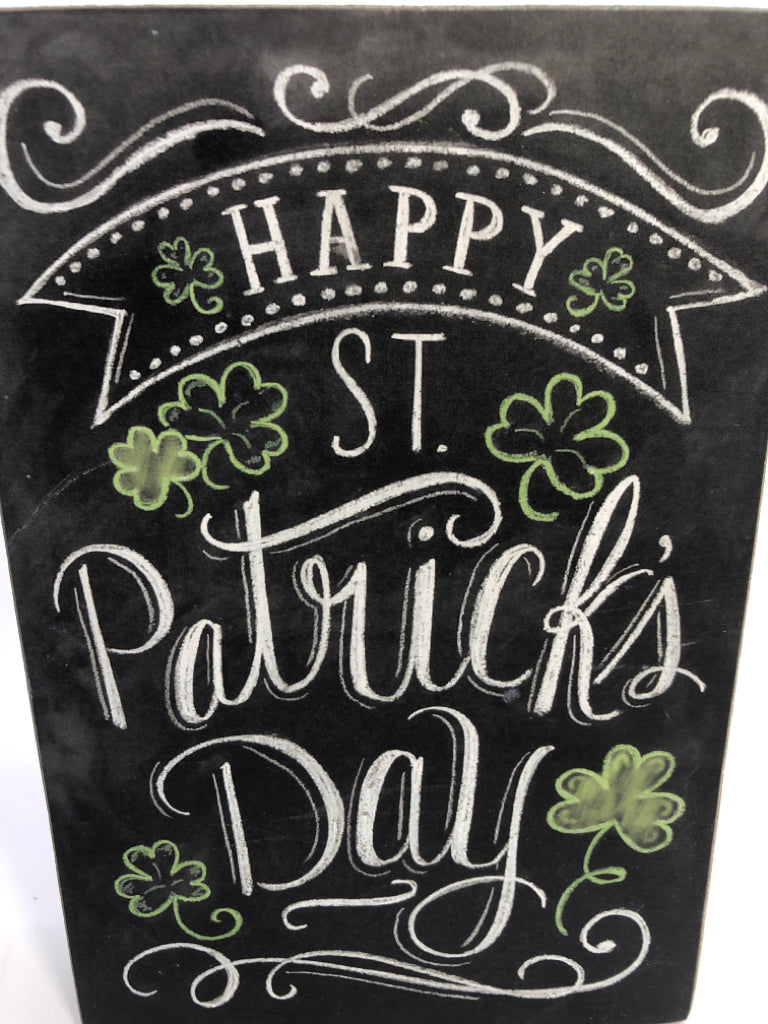 HAPPY ST PATRICK'S DAY WOOD BLOCK.