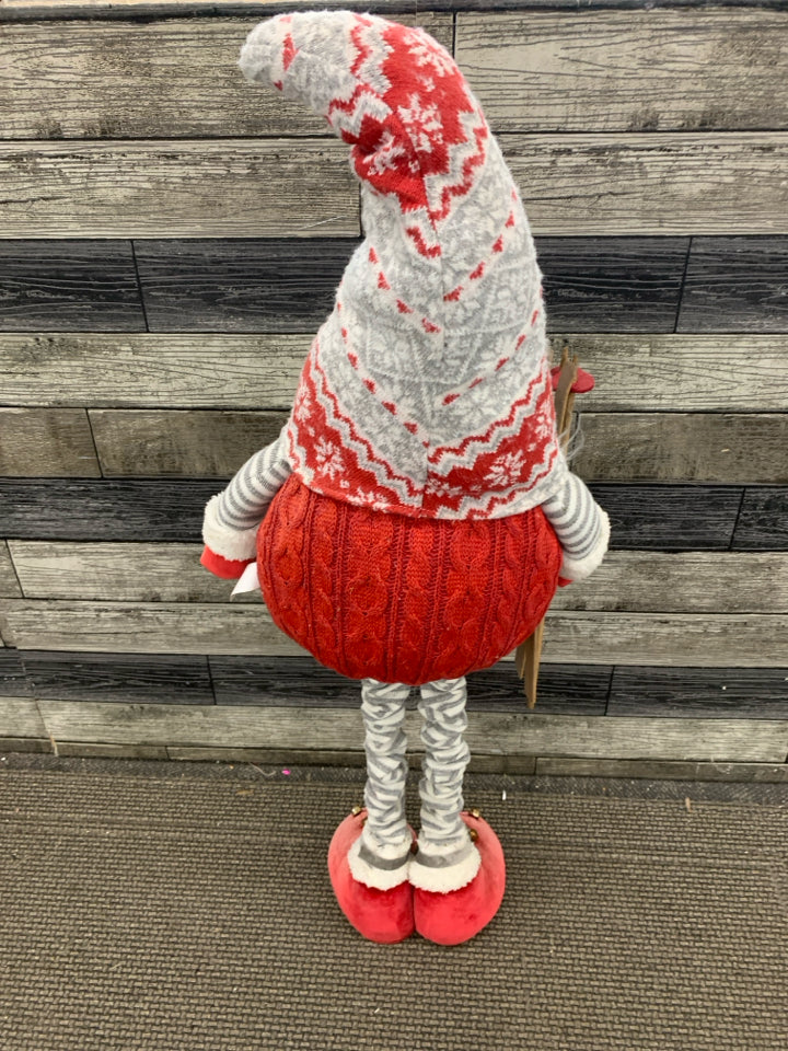 STANDING CHRISTMAS THEMED GNOME.