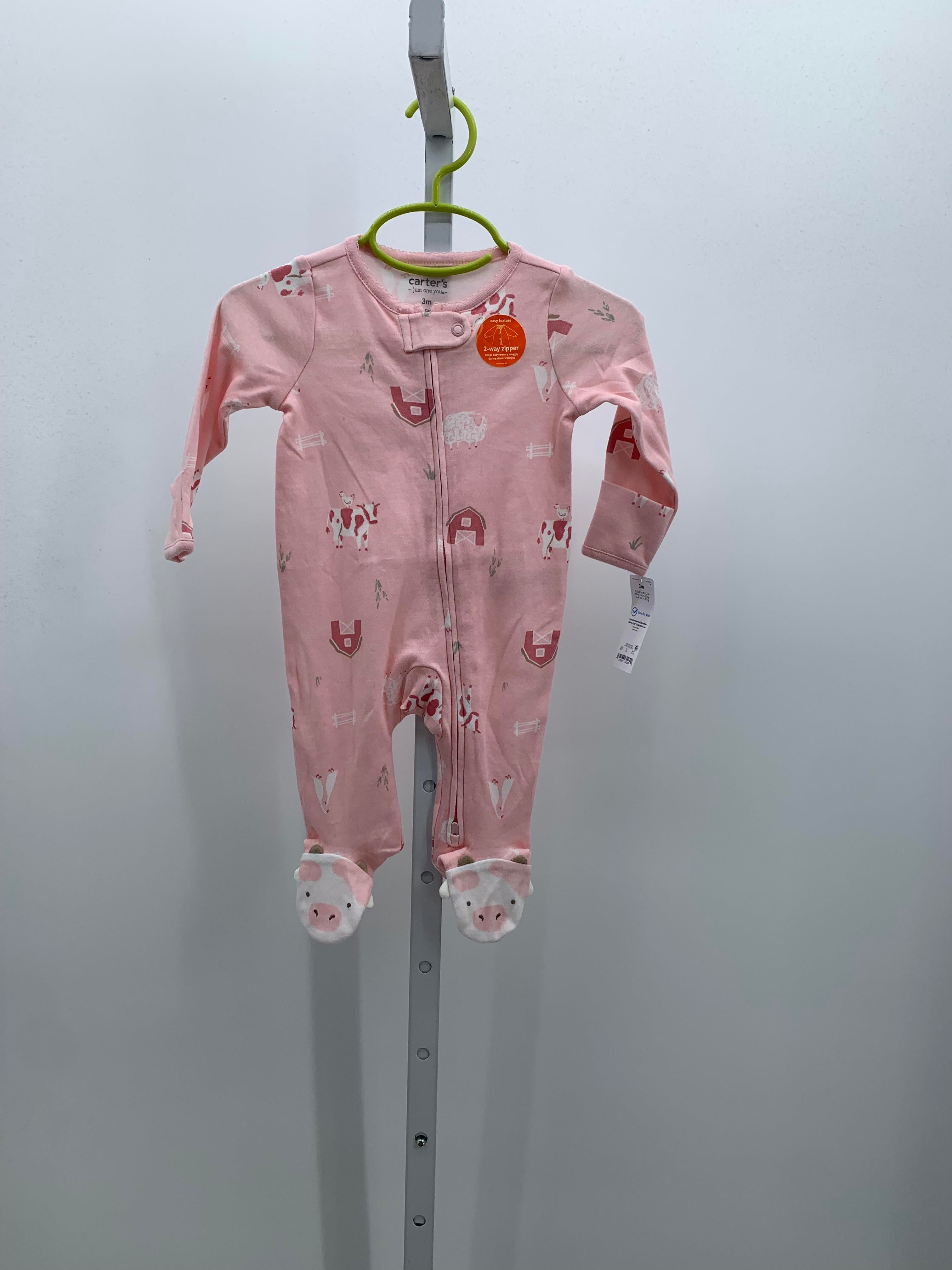 Carters Size 3 Months Girls Long Slv. Romper