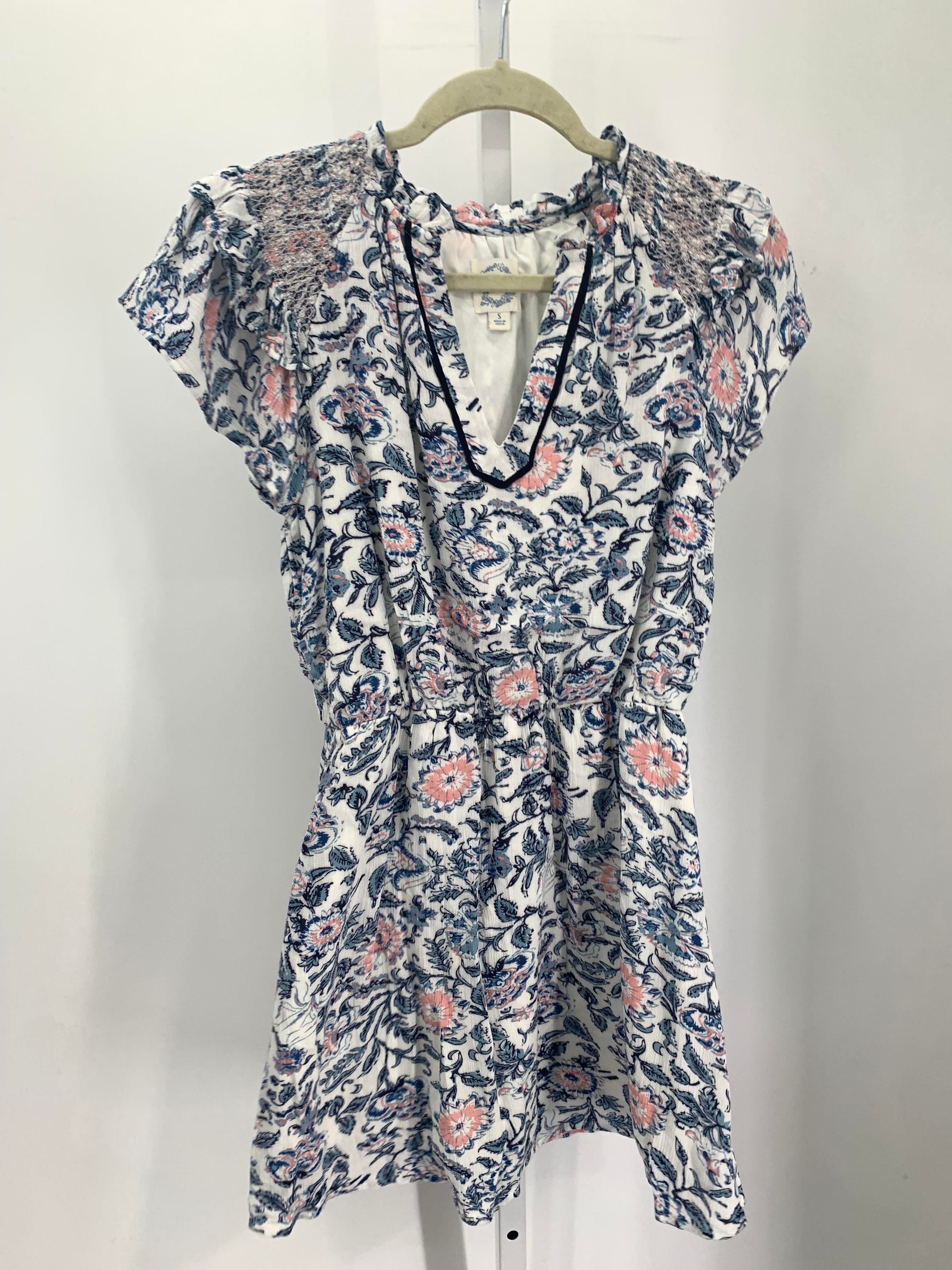 Blue Rain Size Small Misses Short Sleeve Dress