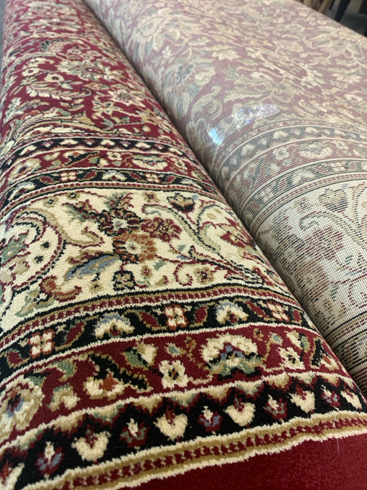 DYNASTY RED AND BLACK RUG.