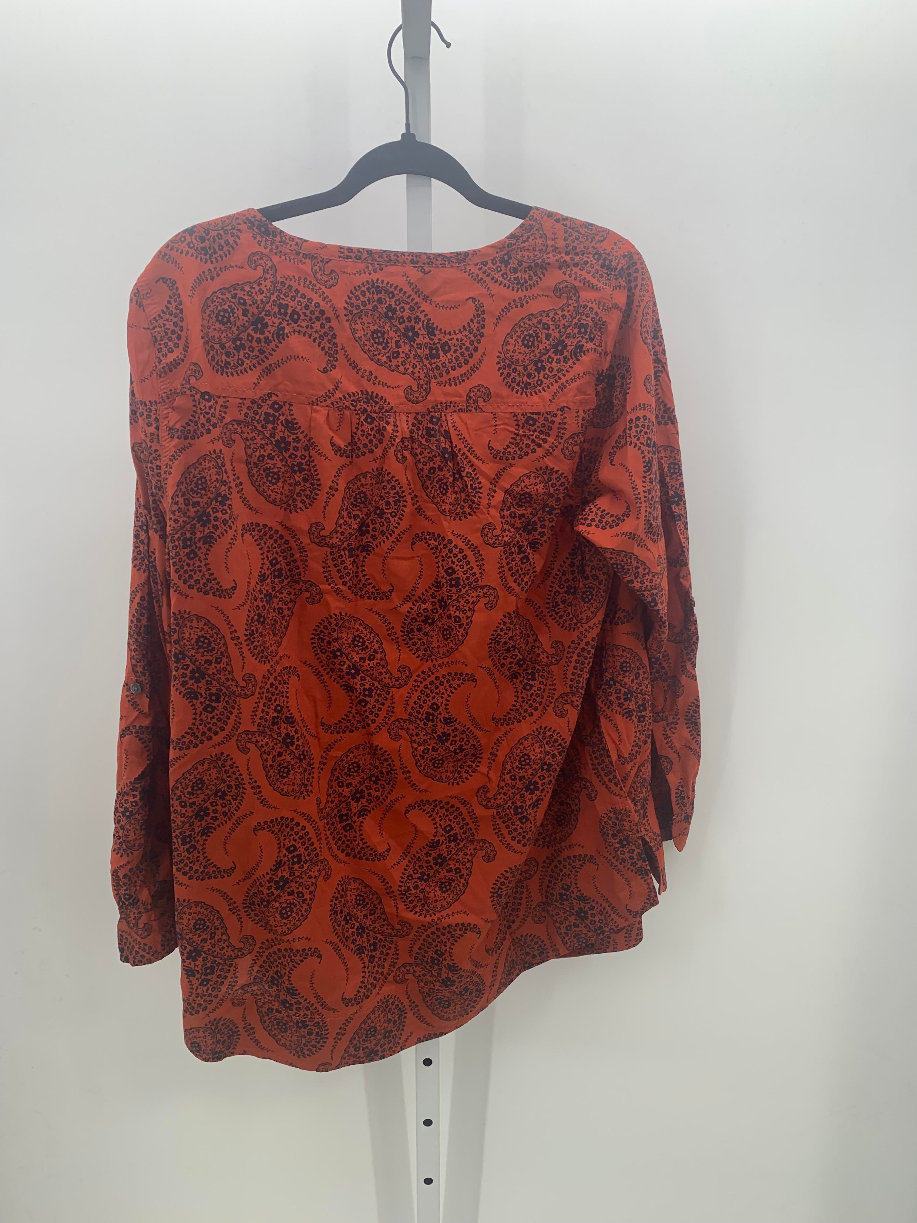 Lands End Size 0X Womens Long Sleeve Shirt