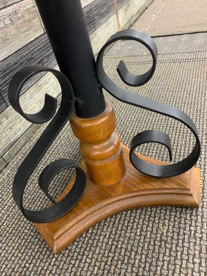 SHORT ROUND SCROLL BASE TABLE/ PLANT STAND.