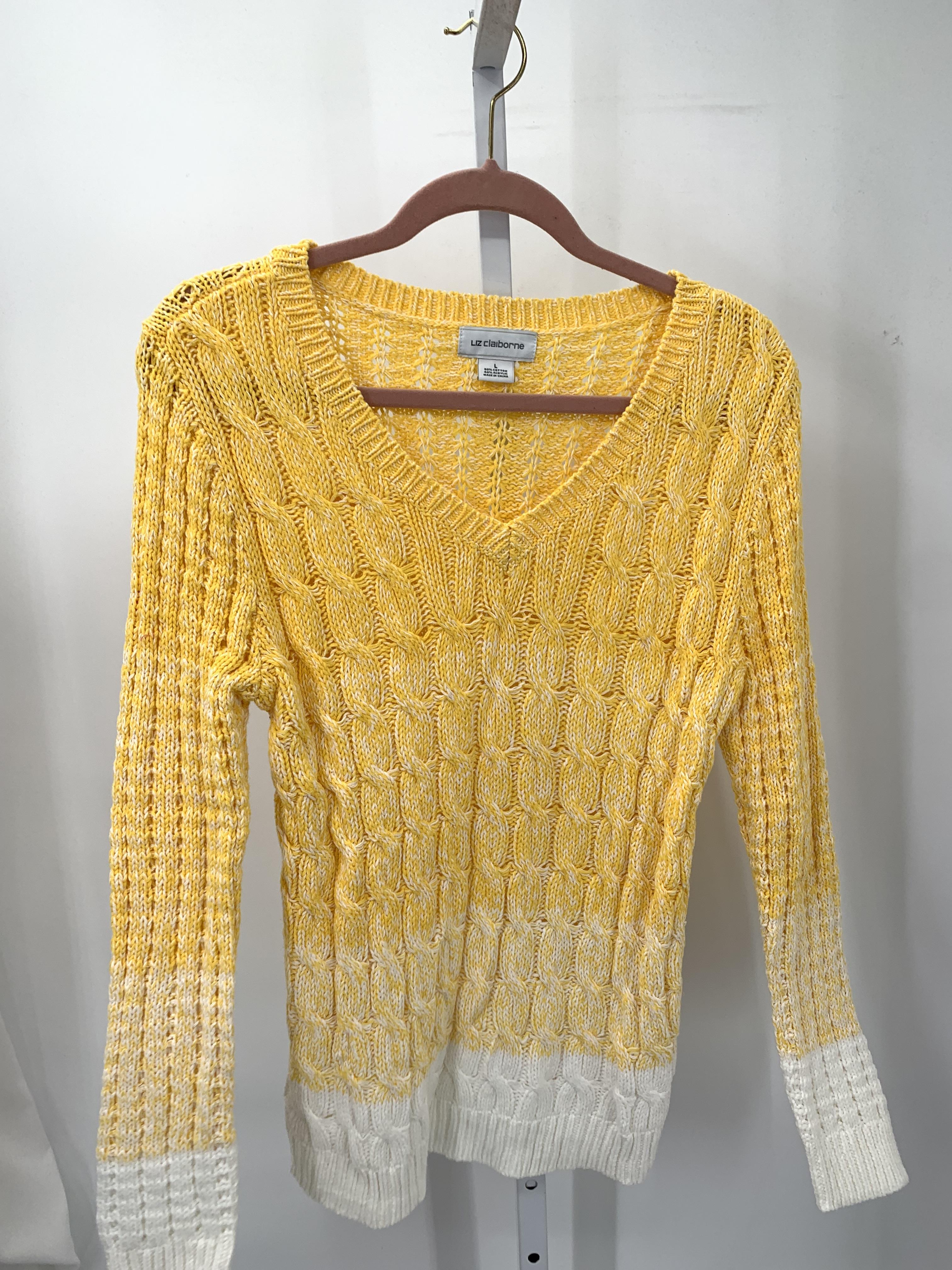 Liz Claiborne Size Large Misses Long Slv Sweater