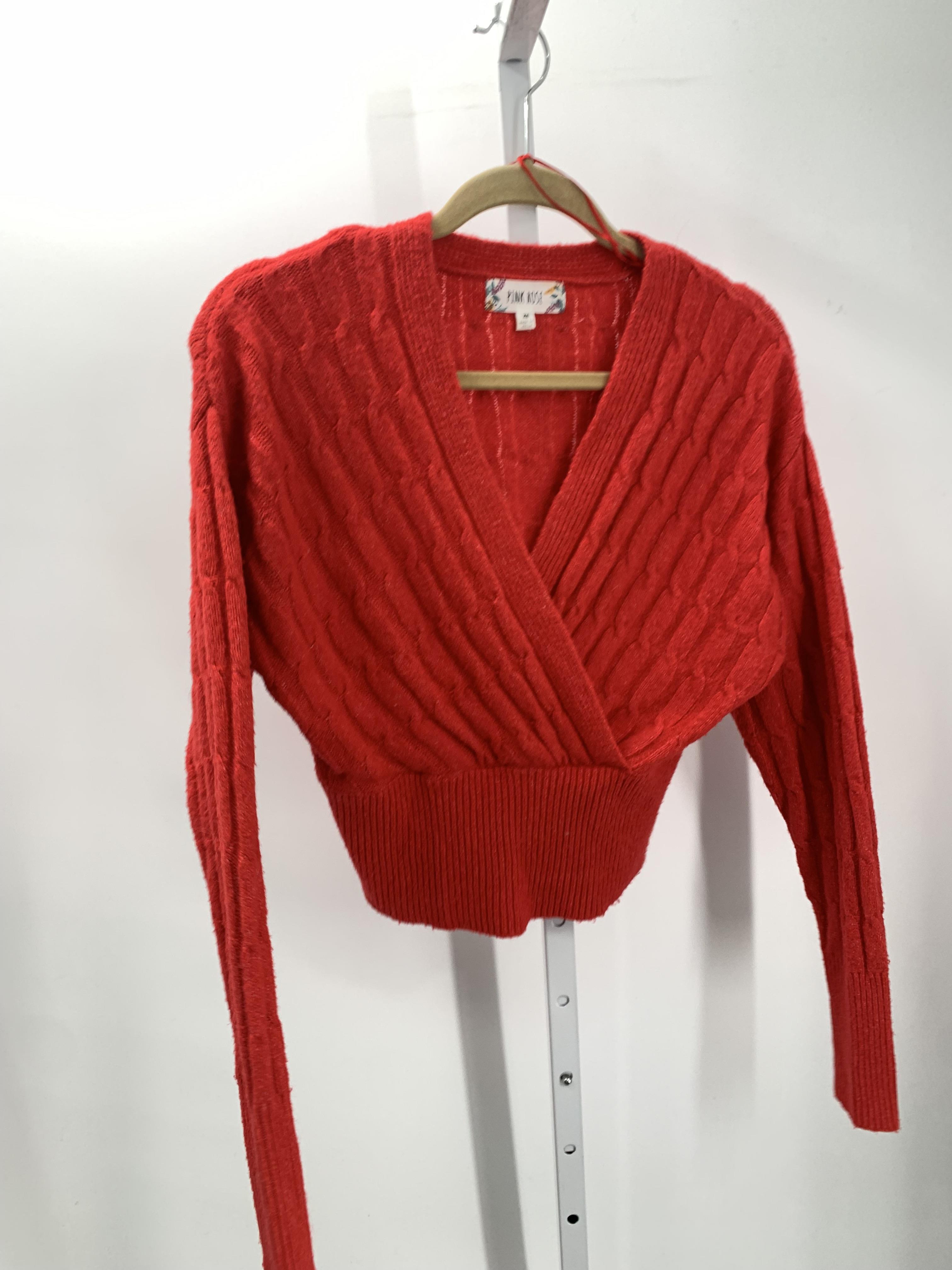 Pink Rose Size X Small Misses Long Slv Sweater