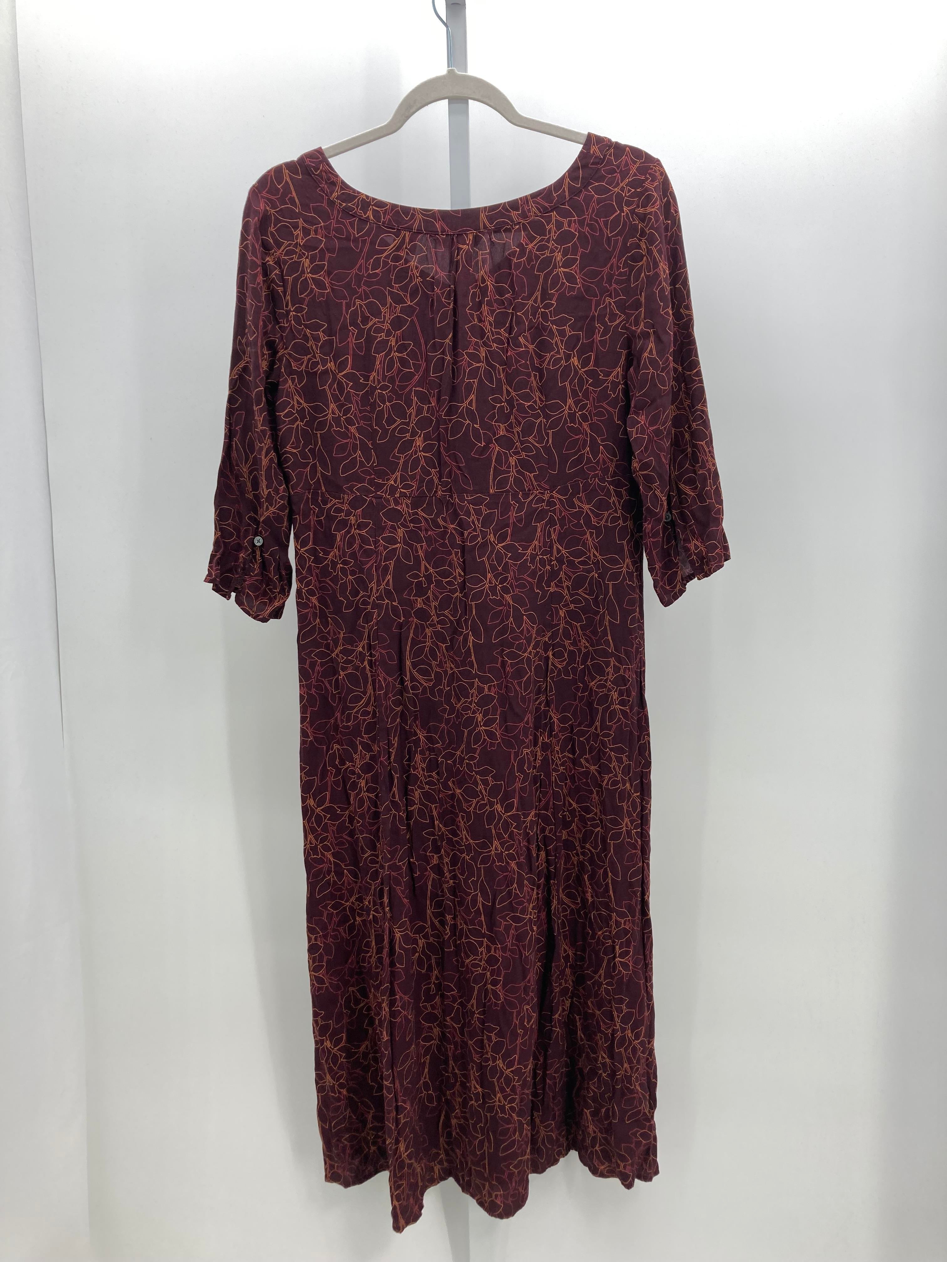Eddie Bauer Size Large Petite Petite Long Sleeve Dress