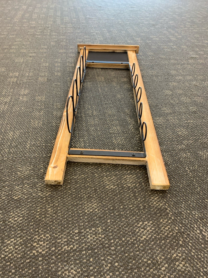WALL HANGING WINE RACK W CHALK BOARD.