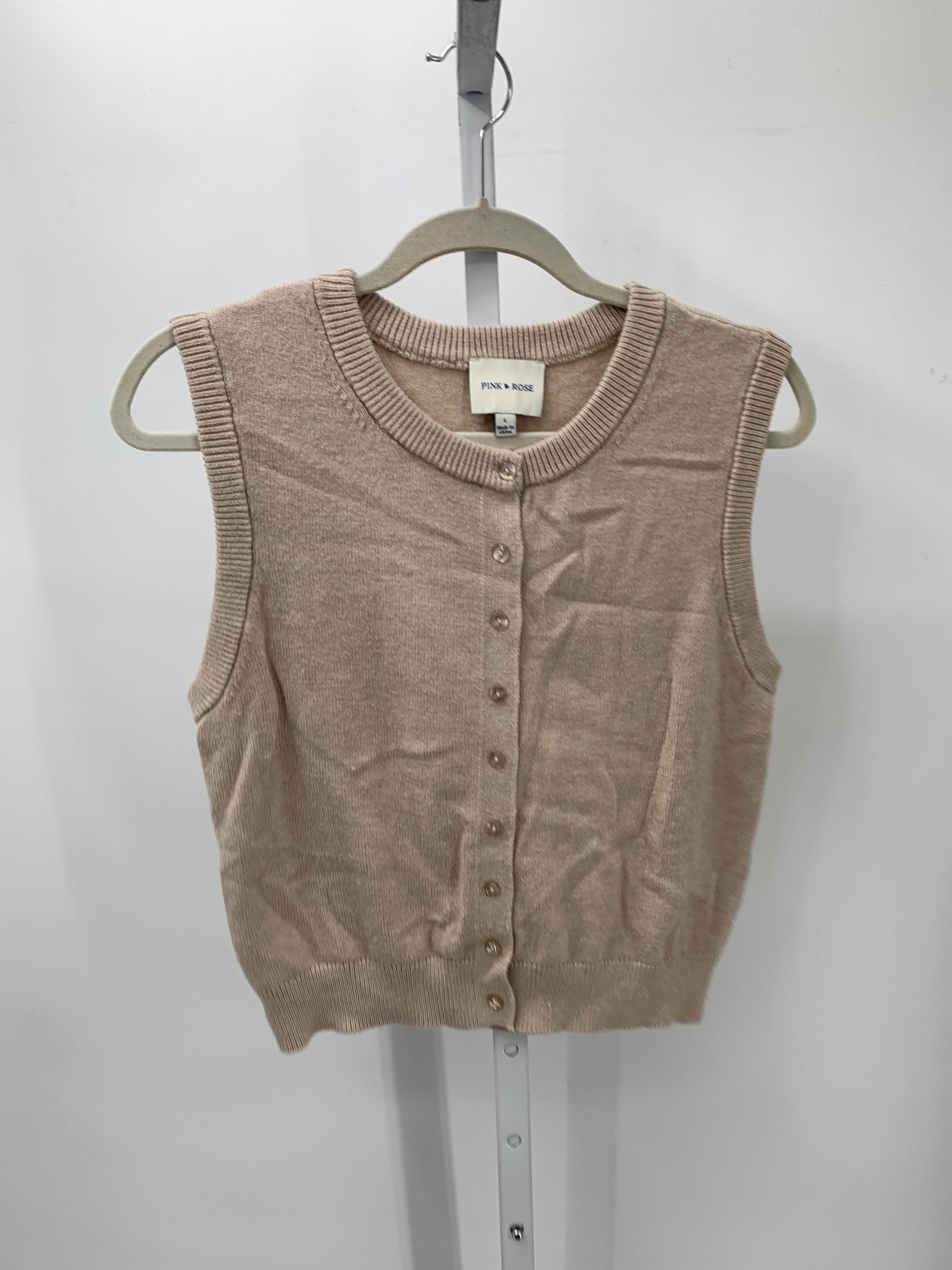 Pink Rose Size Large Juniors Vest