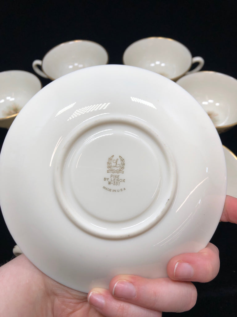 32PC PINECONE DISH SET - LENOX - SRV FOR 6.