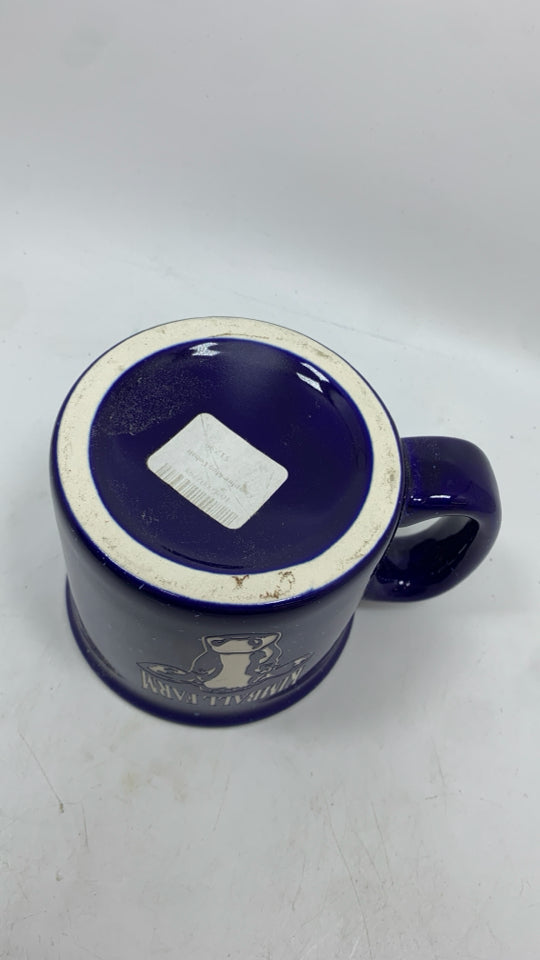 BLUE CERAMIC KIMBALL FARM MUG.