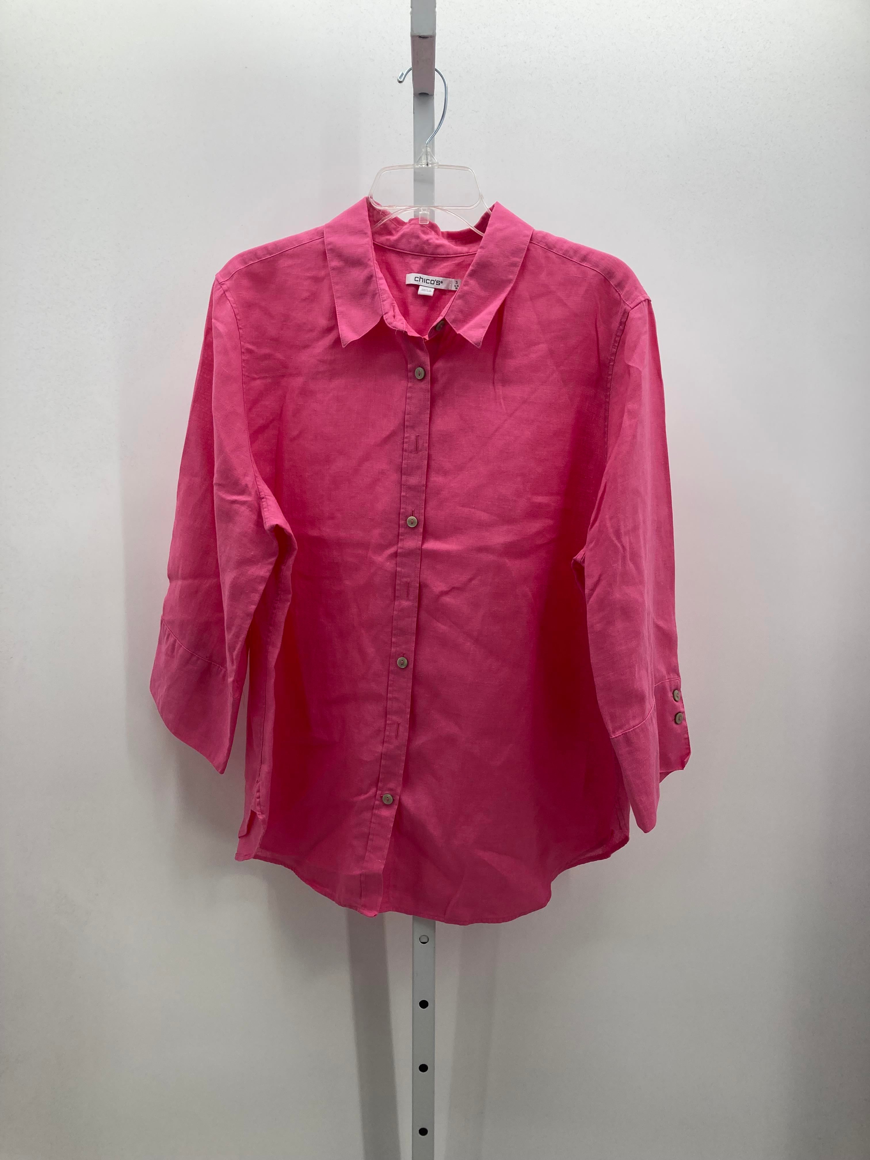 Chico's Size 16 Misses 3/4 Sleeve Shirt