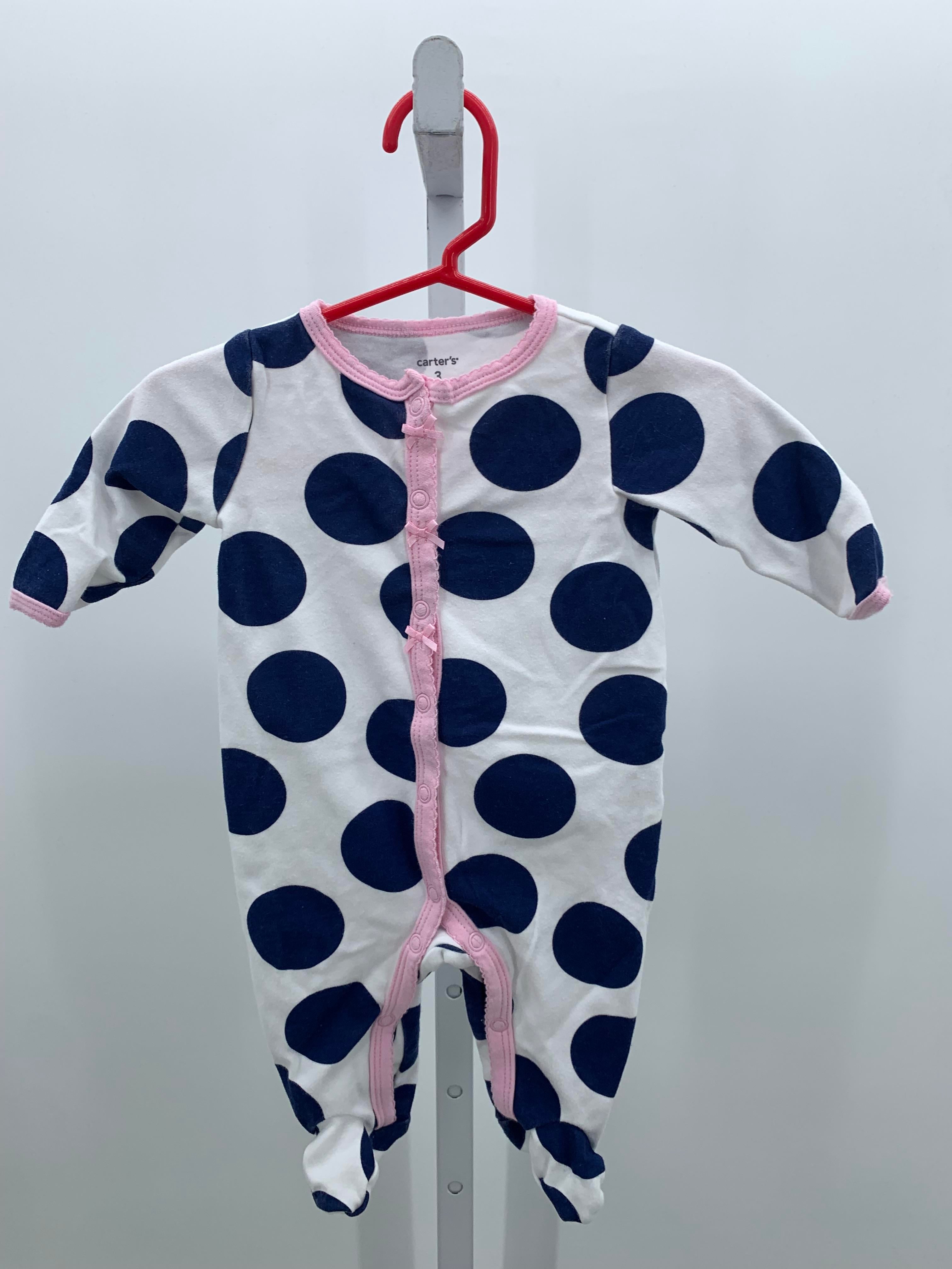 Carters Size 3 Months Girls Long Slv. Romper