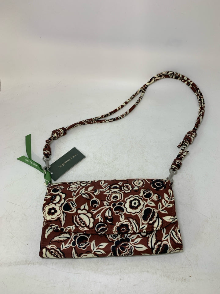 Vera Bradley Wildwood Wallet Crossbody in Bubbly Flowers Cinnamon- NWT