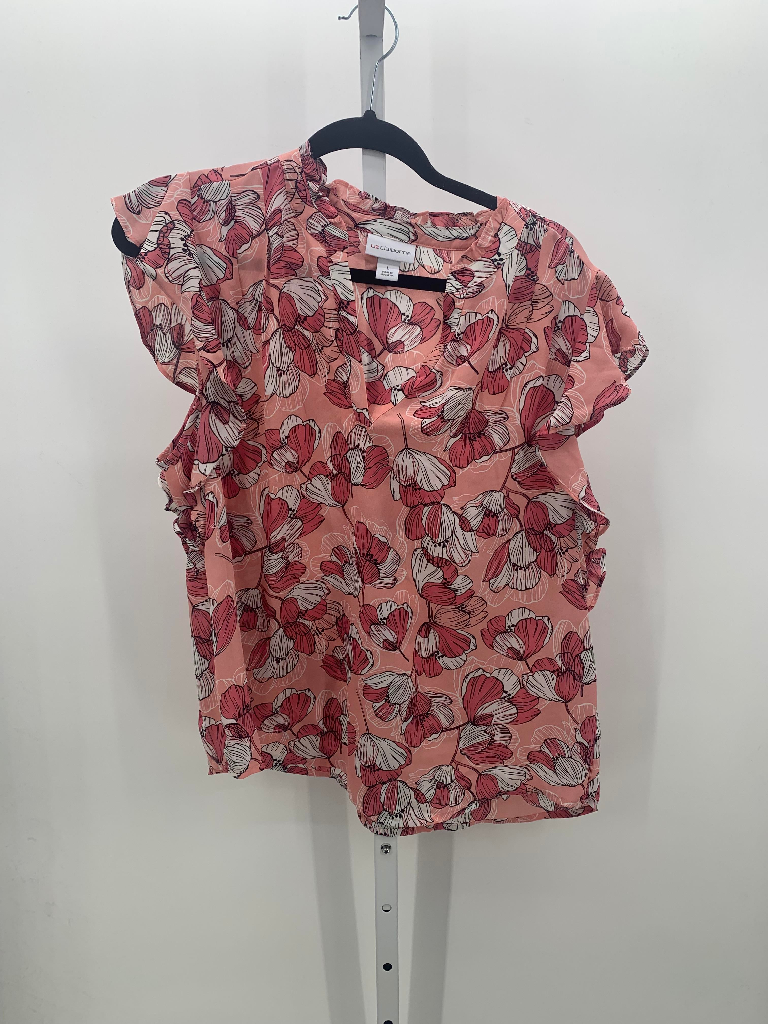Liz Claiborne Size Large Misses Short Sleeve Shirt