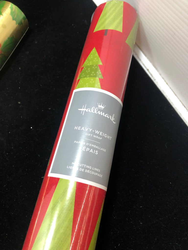 NIP TREE PRINT RED WRAPPING PAPER - HALLMARK.