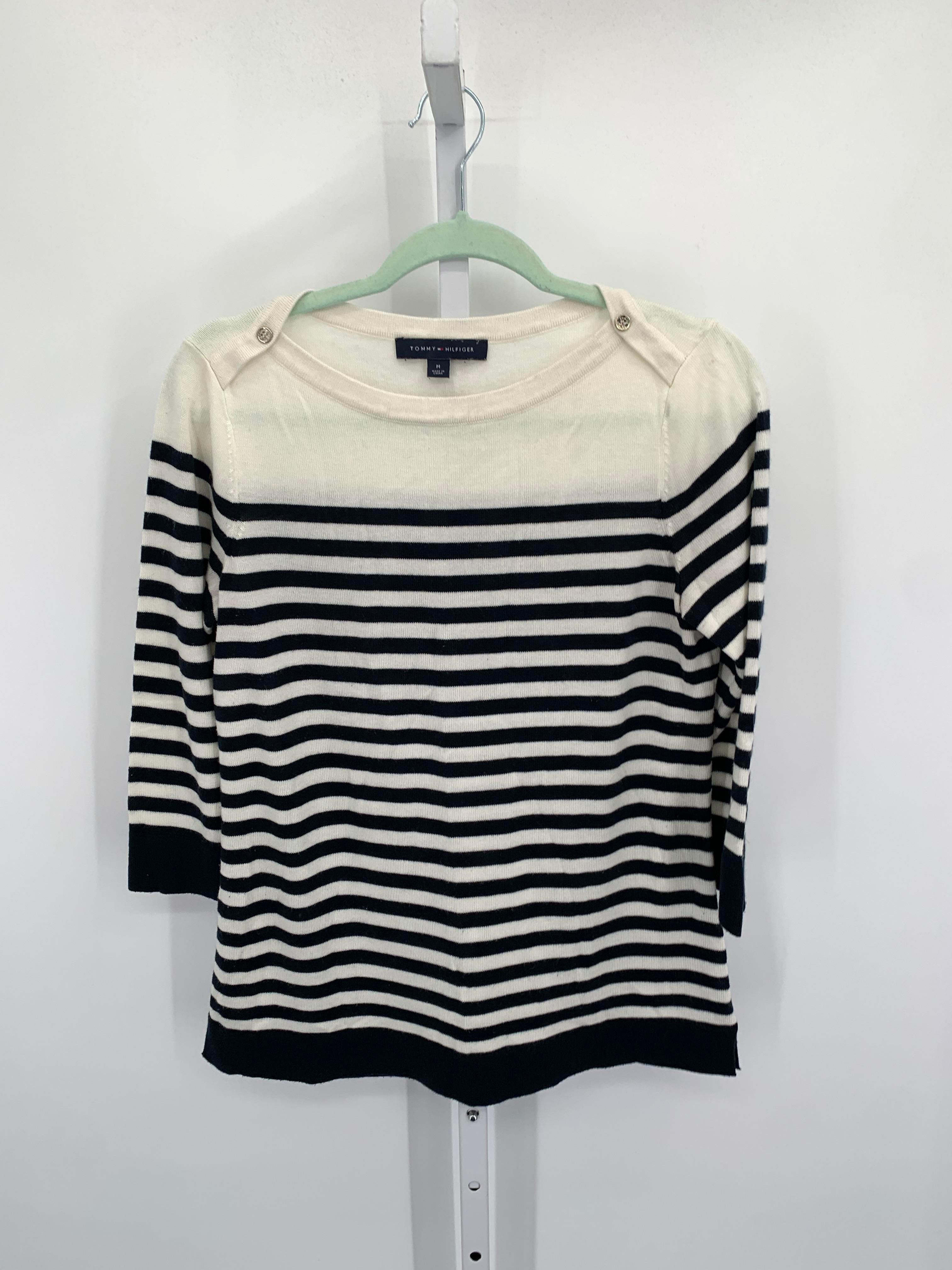 Tommy Hilfiger Size Medium Misses 3/4 Sleeve Sweater