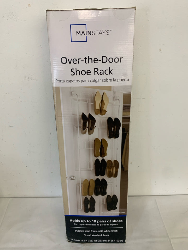 NIB OVER THE DOOR SHOE RACK.