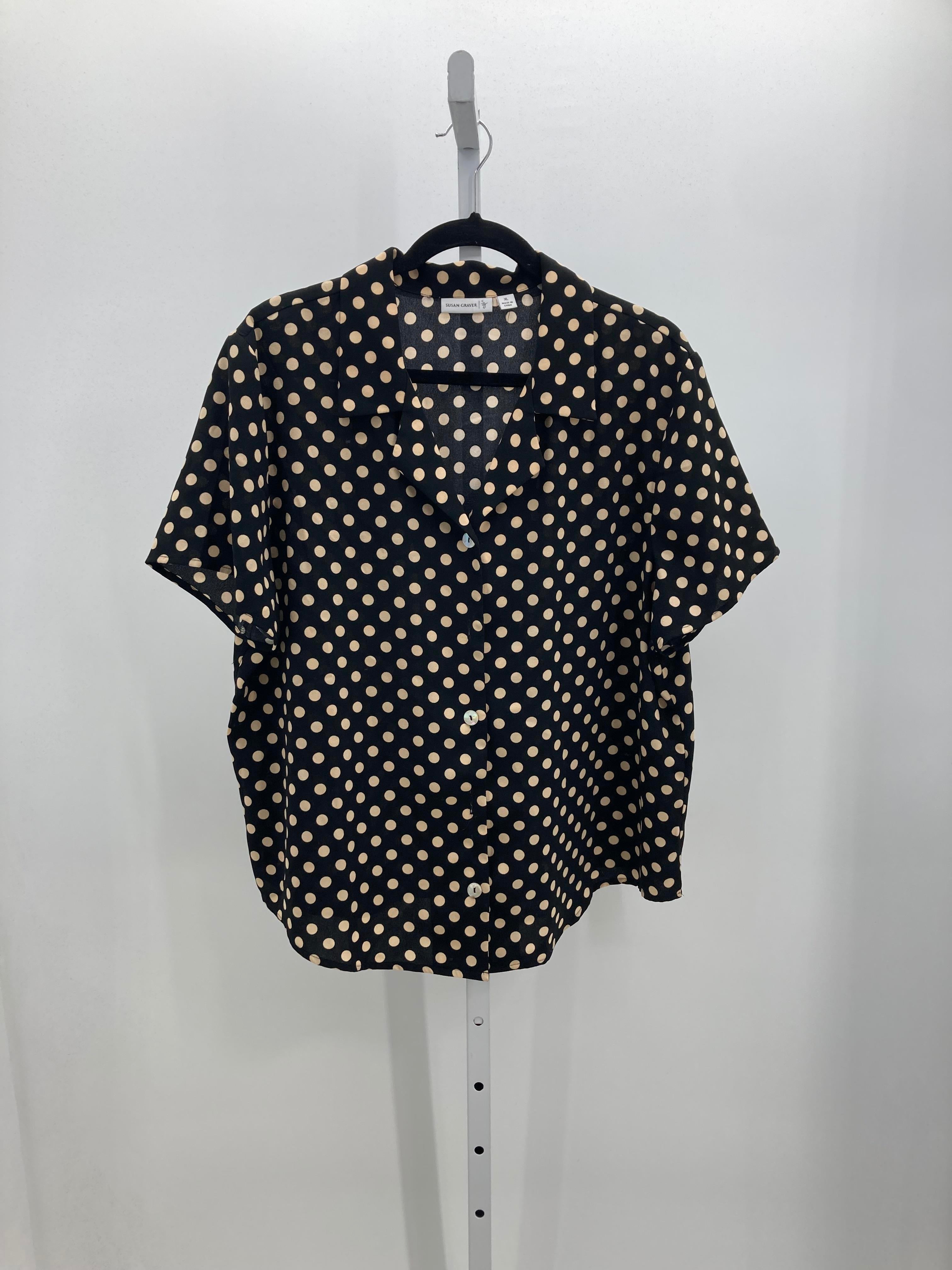 Susan Graver Size Extra Large Misses Short Sleeve Shirt