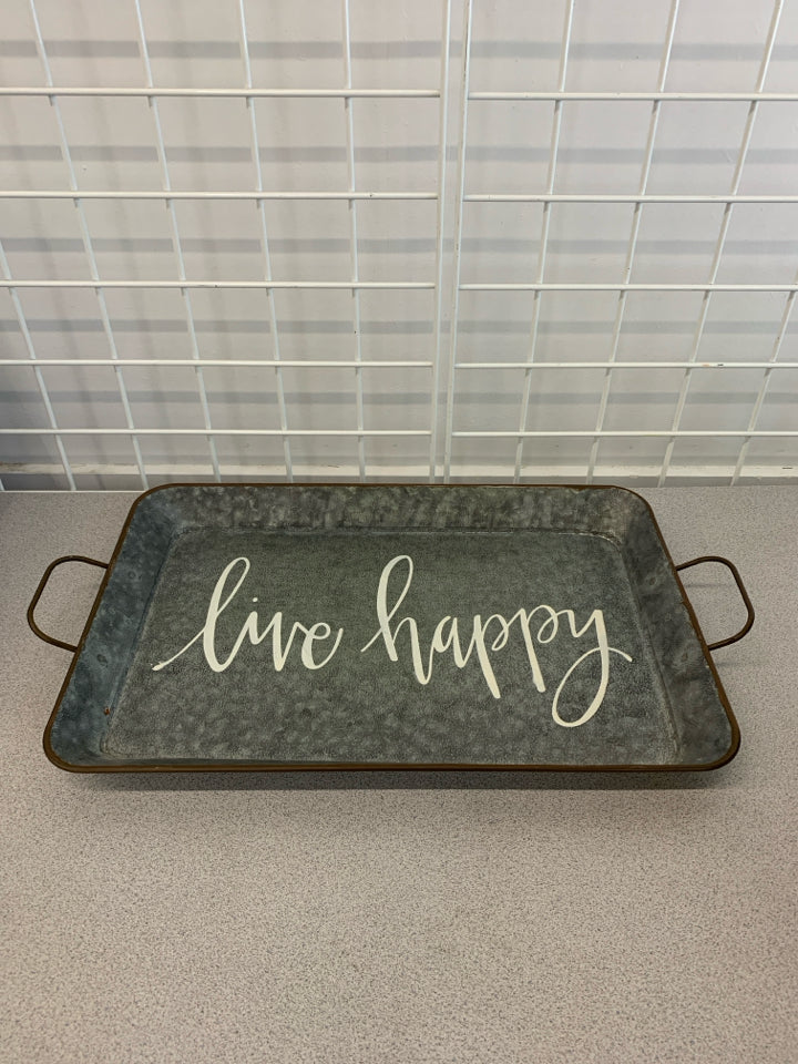 LIVE HAPPY TIN TRAY.