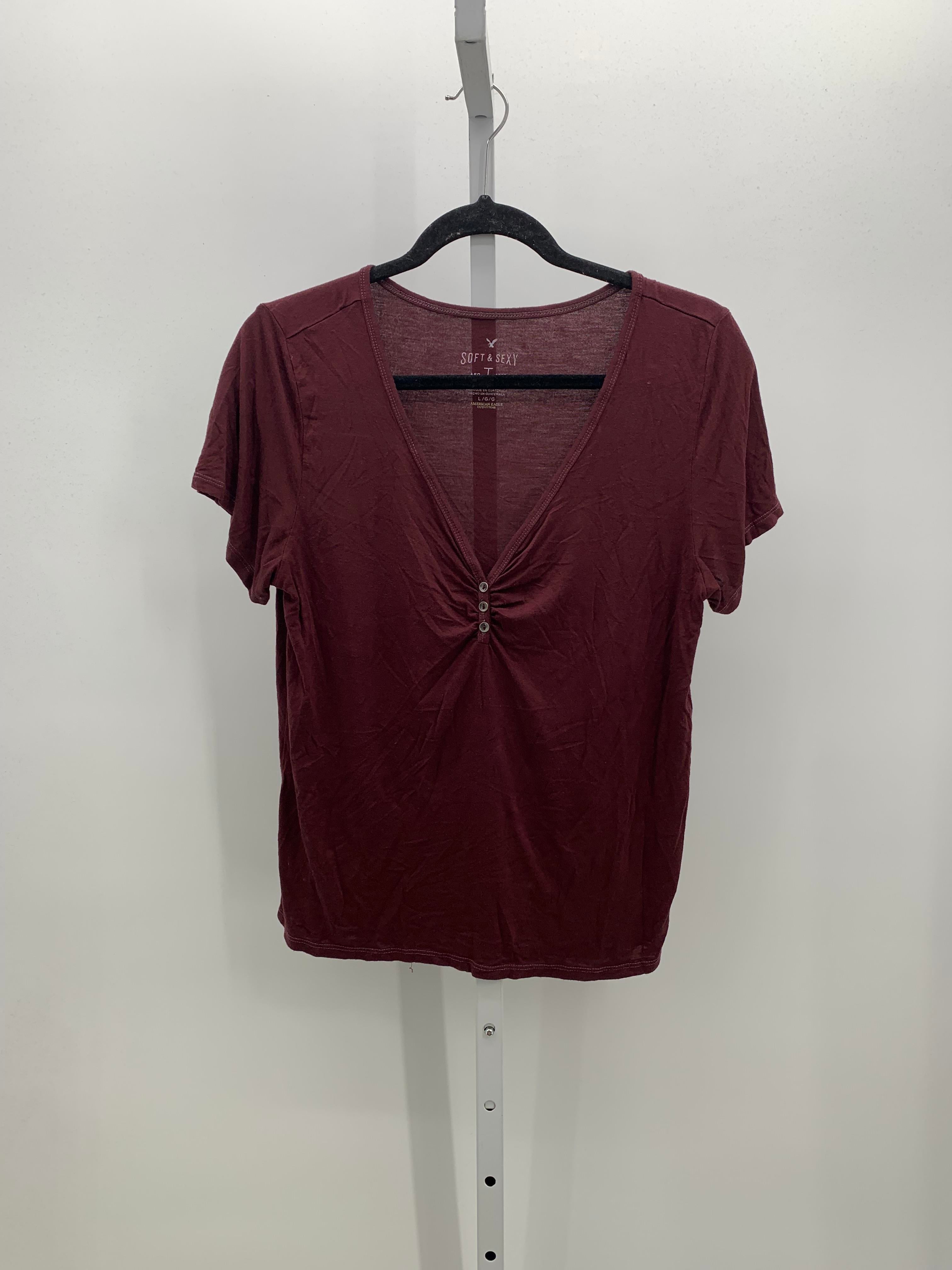 American Eagle Size Large Juniors Short Sleeve Shirt
