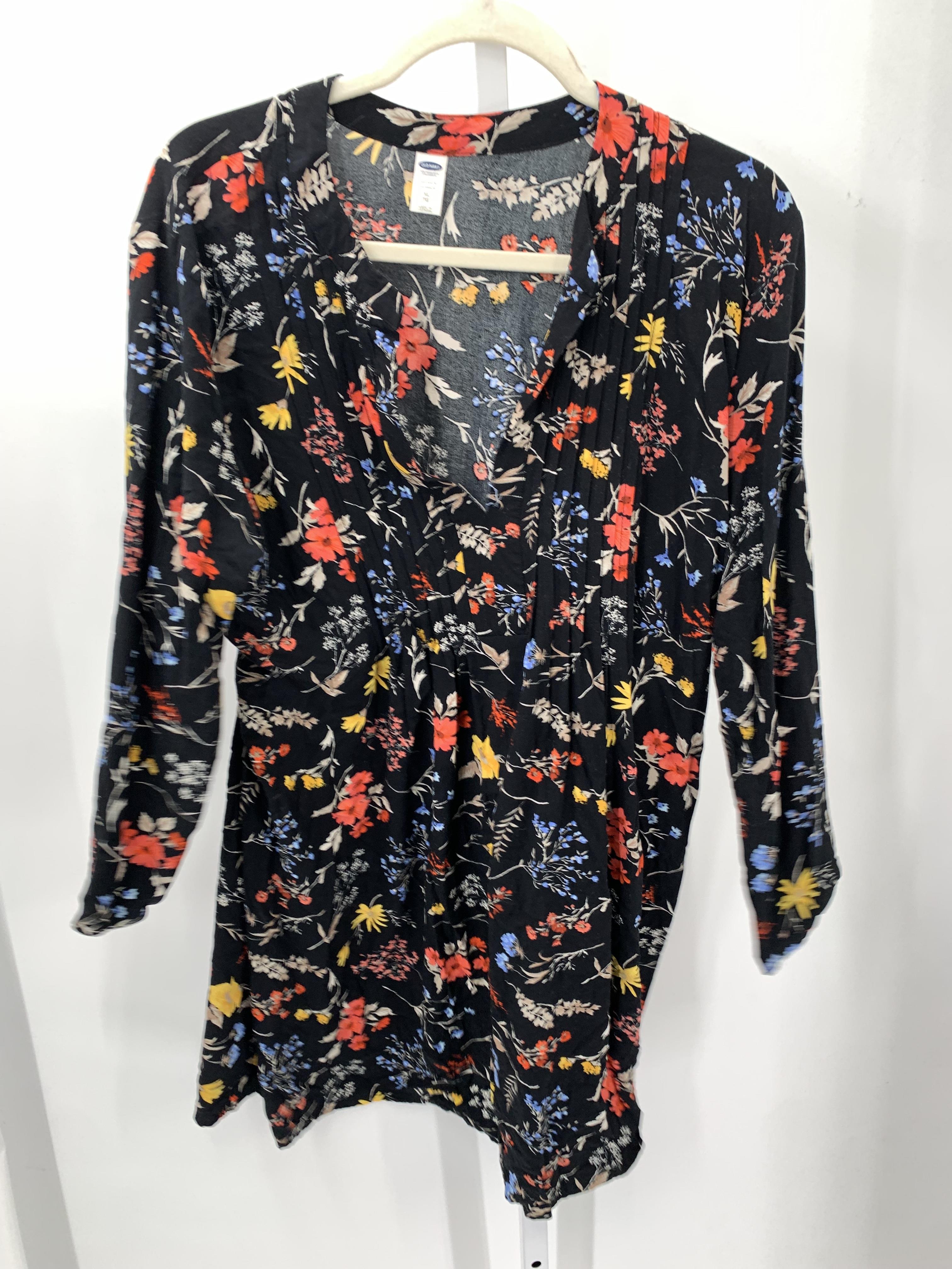 Old Navy Black Size Extra Large Maternity Long Sleeve Dress