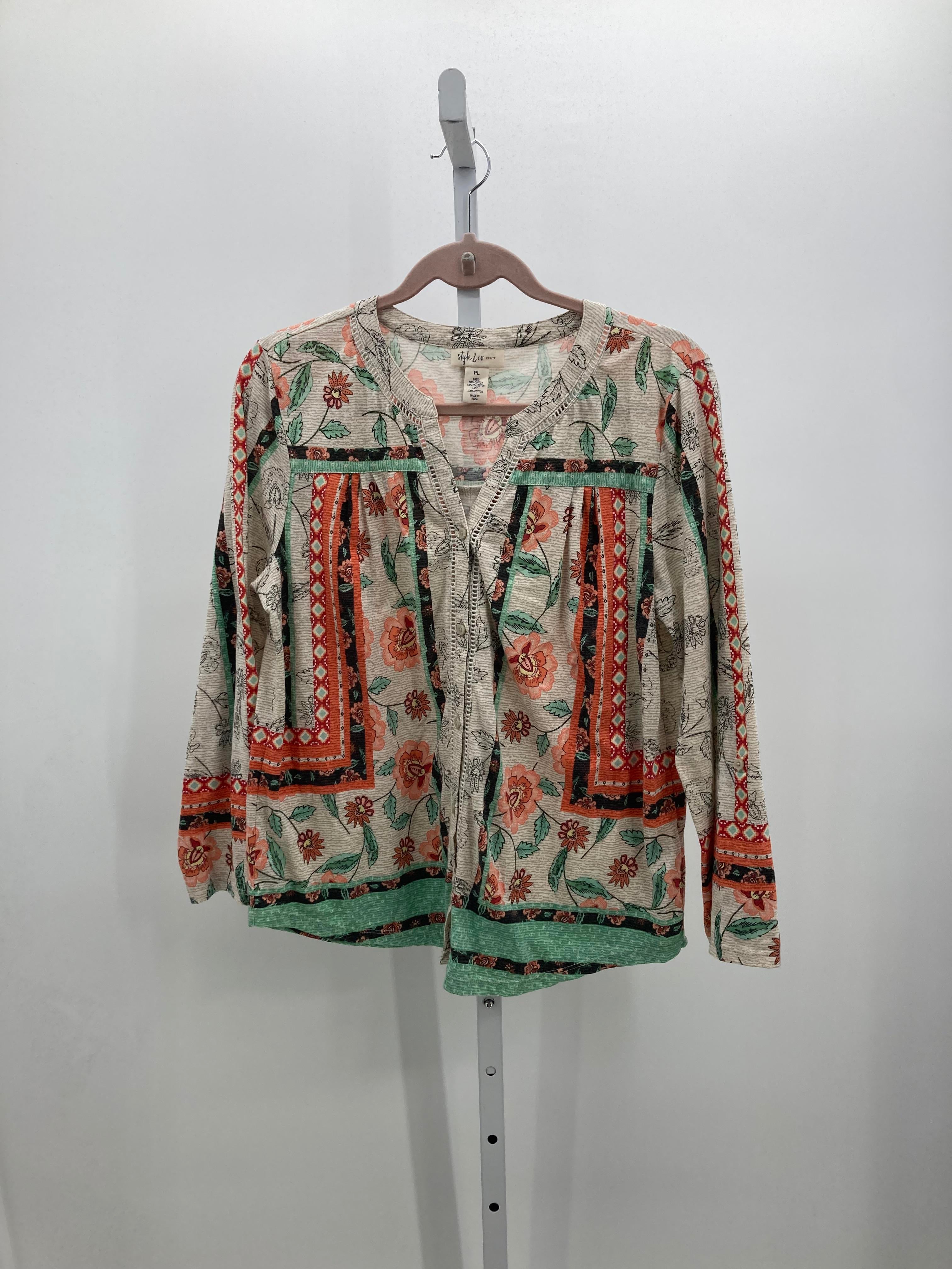 Style & Co. Size Large Petite Petite 3/4 Sleeve Shirt