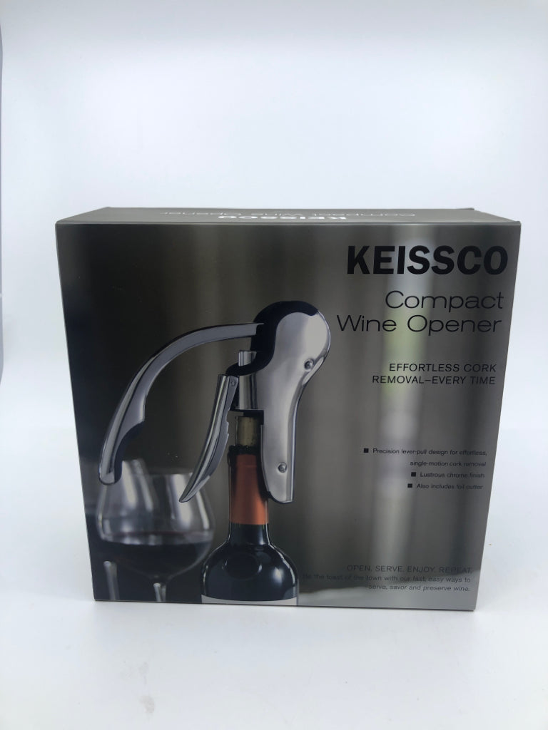 NIB KEISSCO COMPACT WINE OPENER.