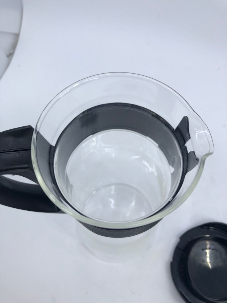 BLACK GLASS COFFEE CARAFE/PITCHER HARIO.