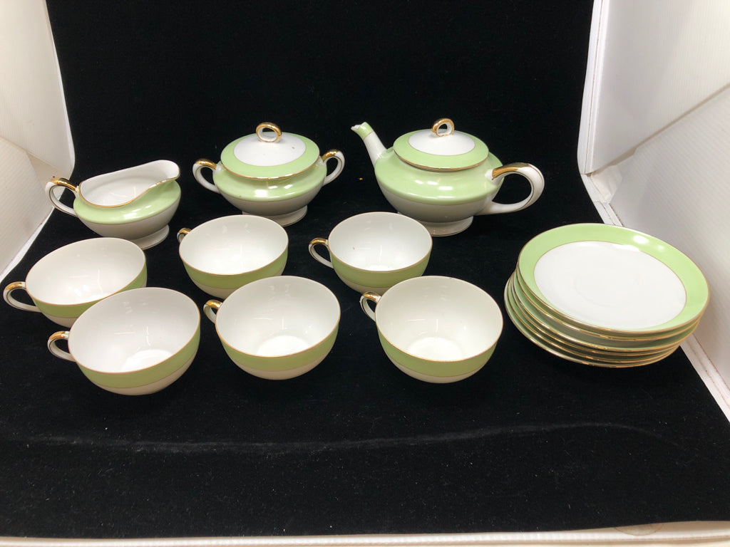 15PC VTG TEA SET SRV FOR 6.
